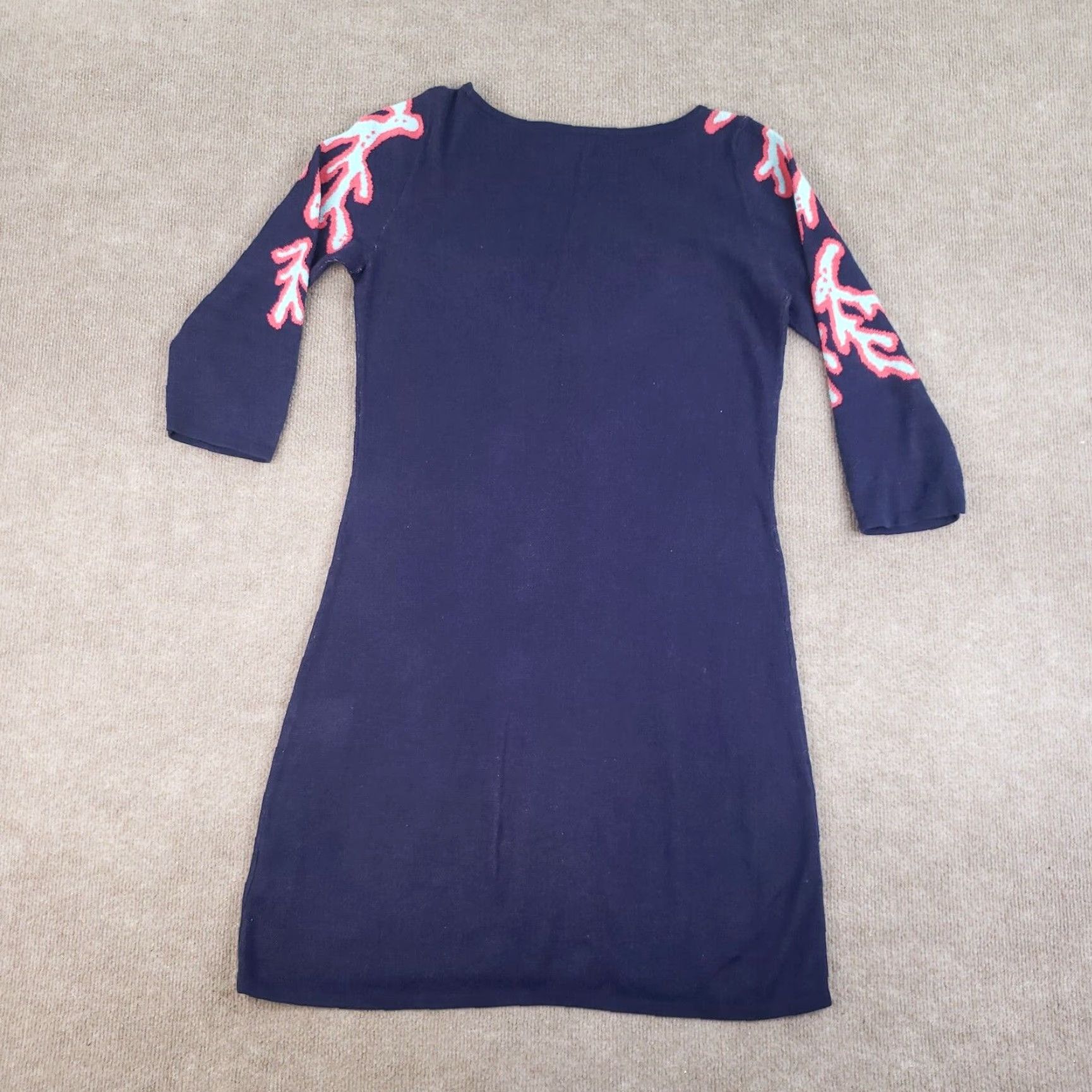 Lilly Pulitzer Lilly Pulitzer Sweater Dress Womens Medium Blue 3/4 Sleeve Pullover Classic Designer Size S / US 4 / IT 40 - 8 Thumbnail