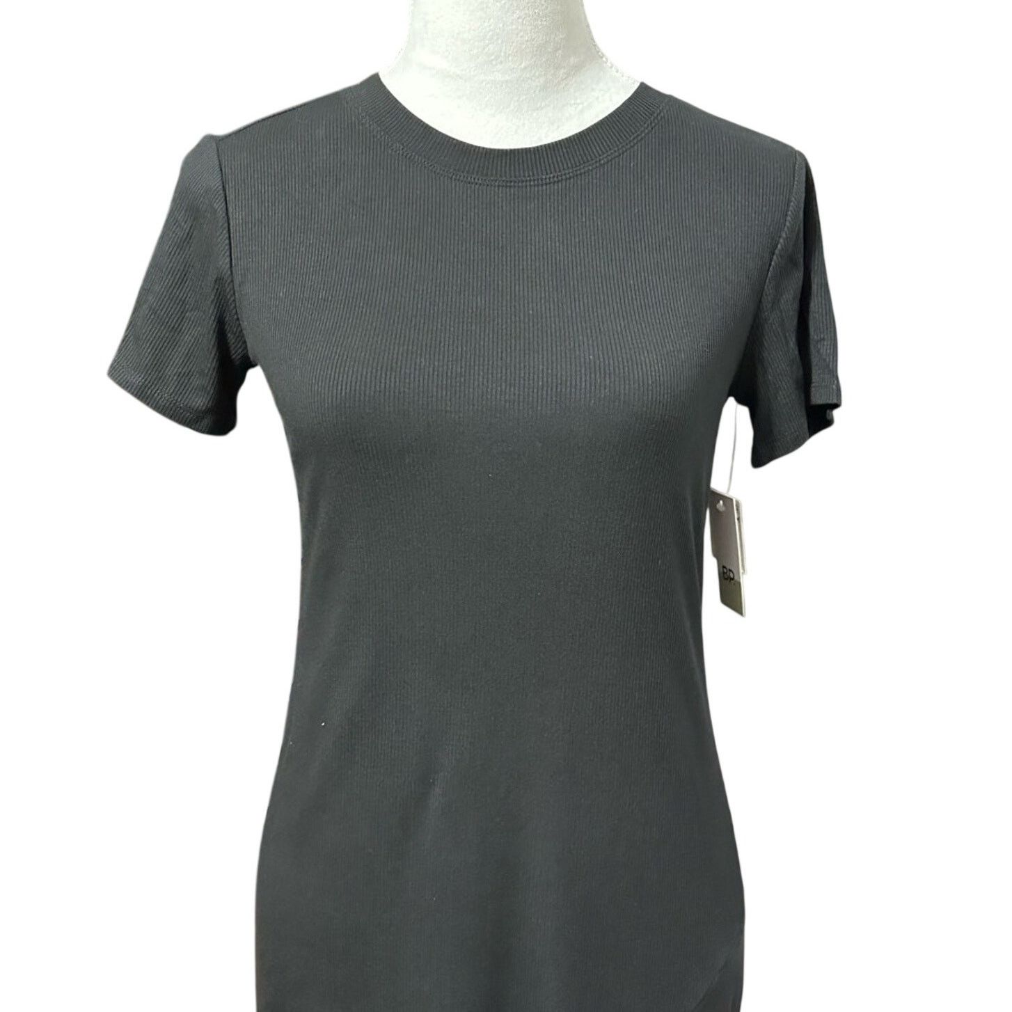 BP. BP Sheath Dress Black Stretch Jewel Neck Short Sleeve S New Size S / US 4 / IT 40 - 2 Thumbnail