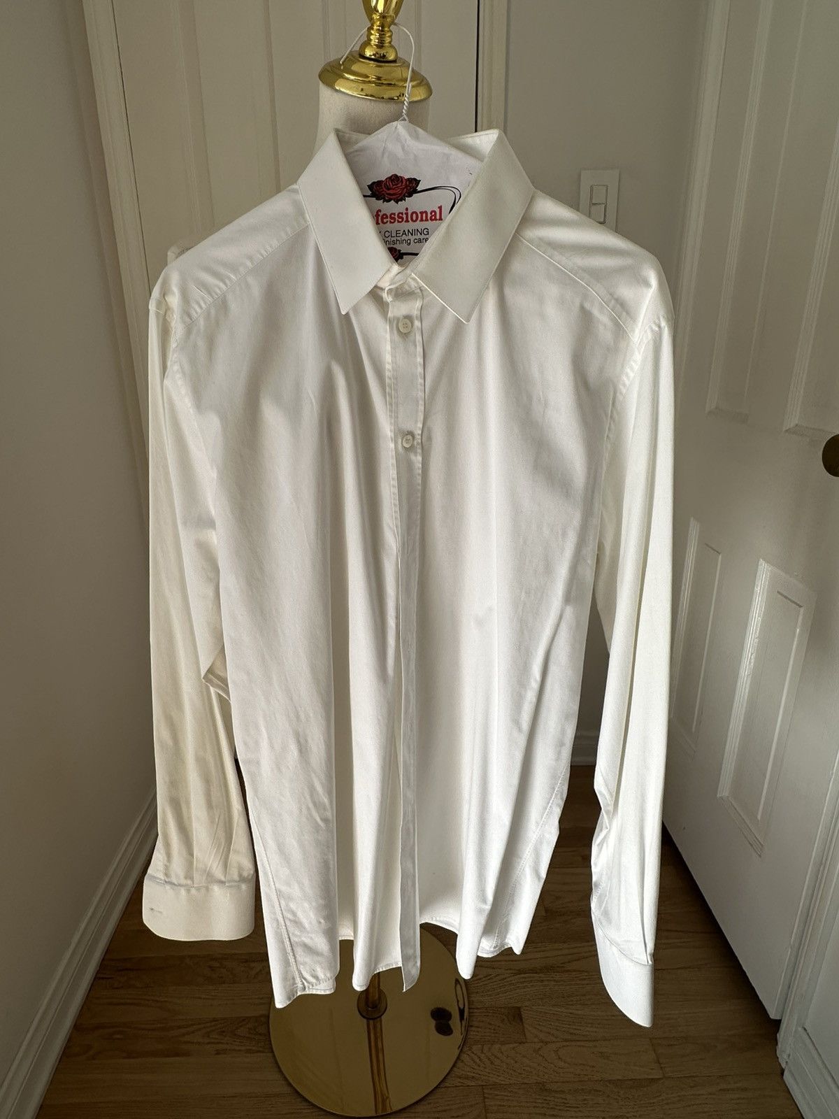 Dolce & Gabbana Dolce & Gabbana Gold White Dress Shirt Size US L / EU 52-54 / 3 - 1 Thumbnail