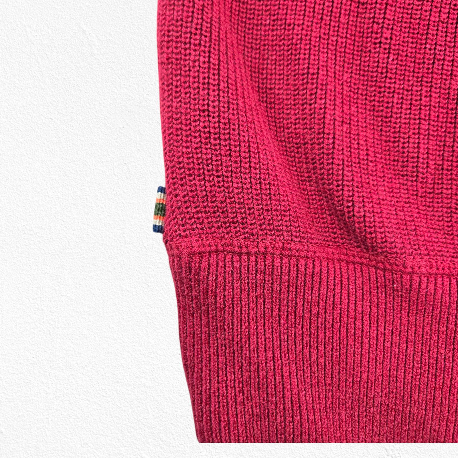 Eddie Bauer Eddie Bauer Red Half Zip Striped Knit Sweater Size Large Size US L / EU 52-54 / 3 - 12 Thumbnail