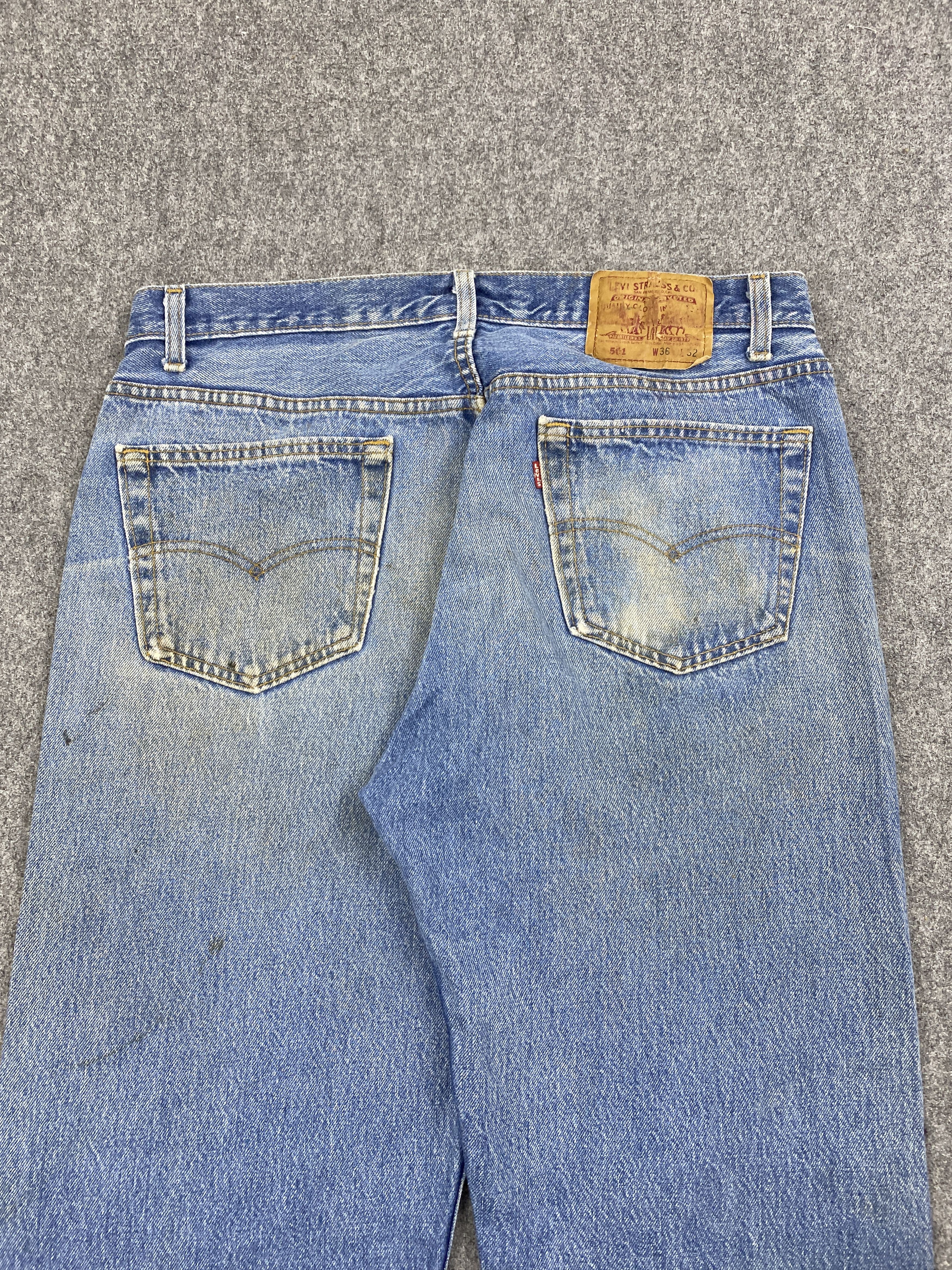 Levi's Rusty Vintage 90s Levi's 501 Faded Jeans DP2806 Size US 34 / EU 50 - 4 Thumbnail