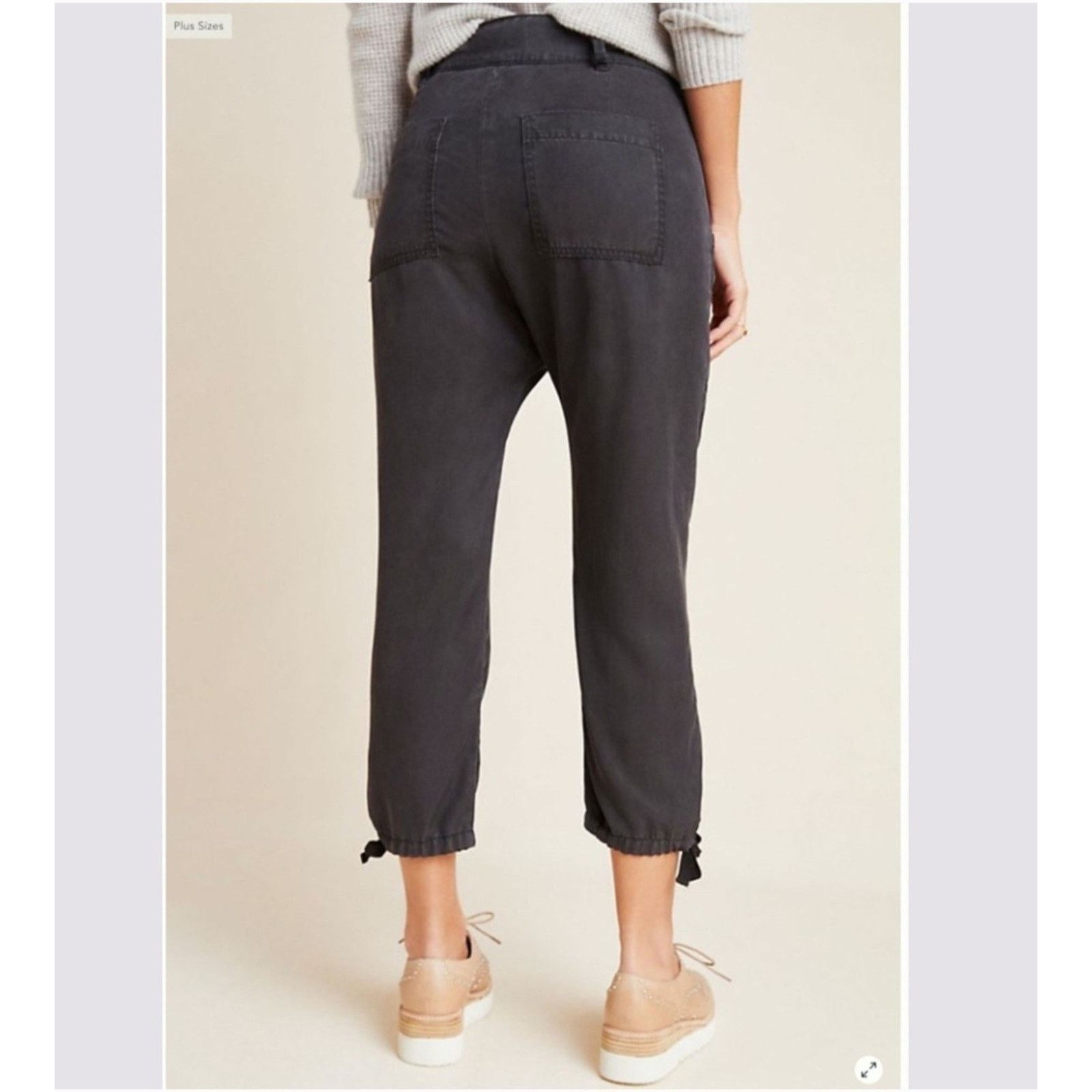 Anthropologie Anthropologie Cargo Harem Pants Lyocell Jogger Cropped 16W Size 40" / US 18 - 5 Thumbnail