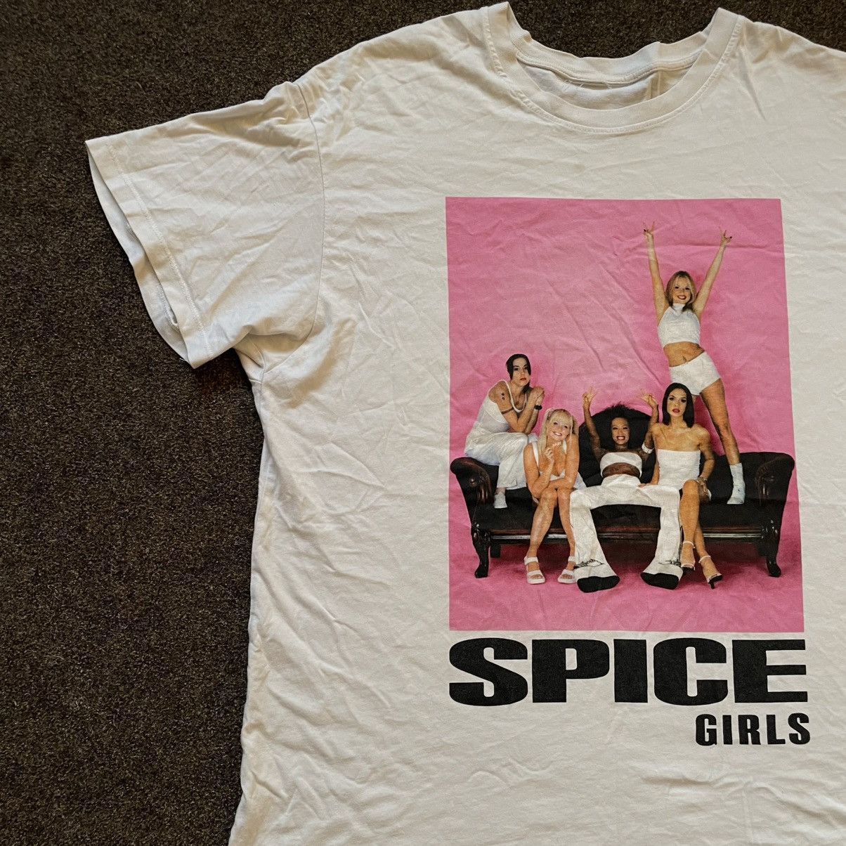 Vintage Vintage Y2K Spice Girls Graphic Tee Cream Oversized Washed L Size US L / EU 52-54 / 3 - 3 Thumbnail