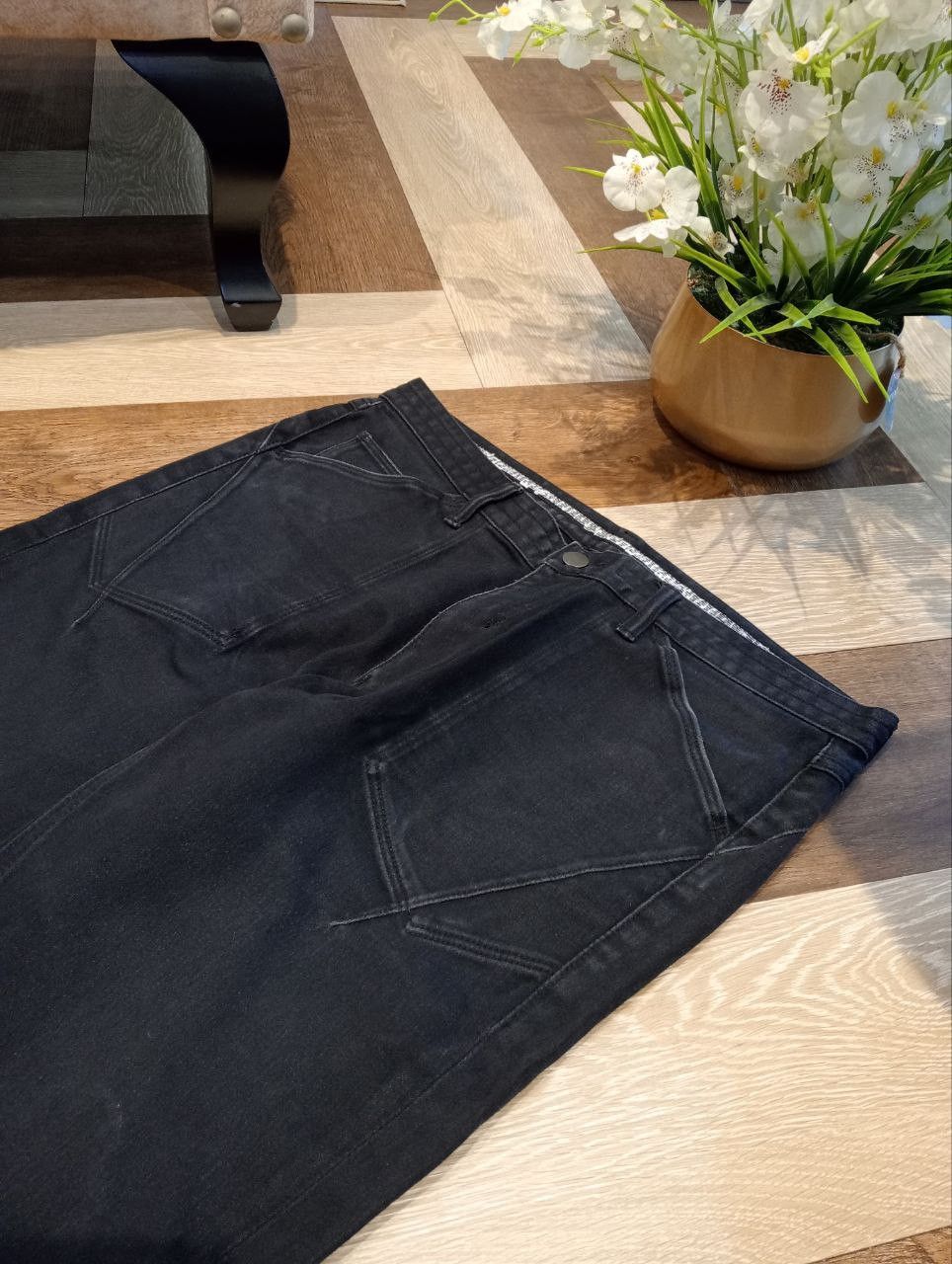 Number (N)ine NUMBER NINE JAPAN BLACK STRETCH ANKLE ZIP PANTS Size US 34 / EU 50 - 7 Thumbnail