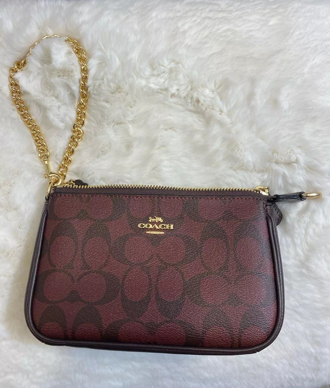 Coach Coach Nolita 19 In Signature Leather CN385 Gold/Oxblood Size ONE SIZE - 4 Thumbnail