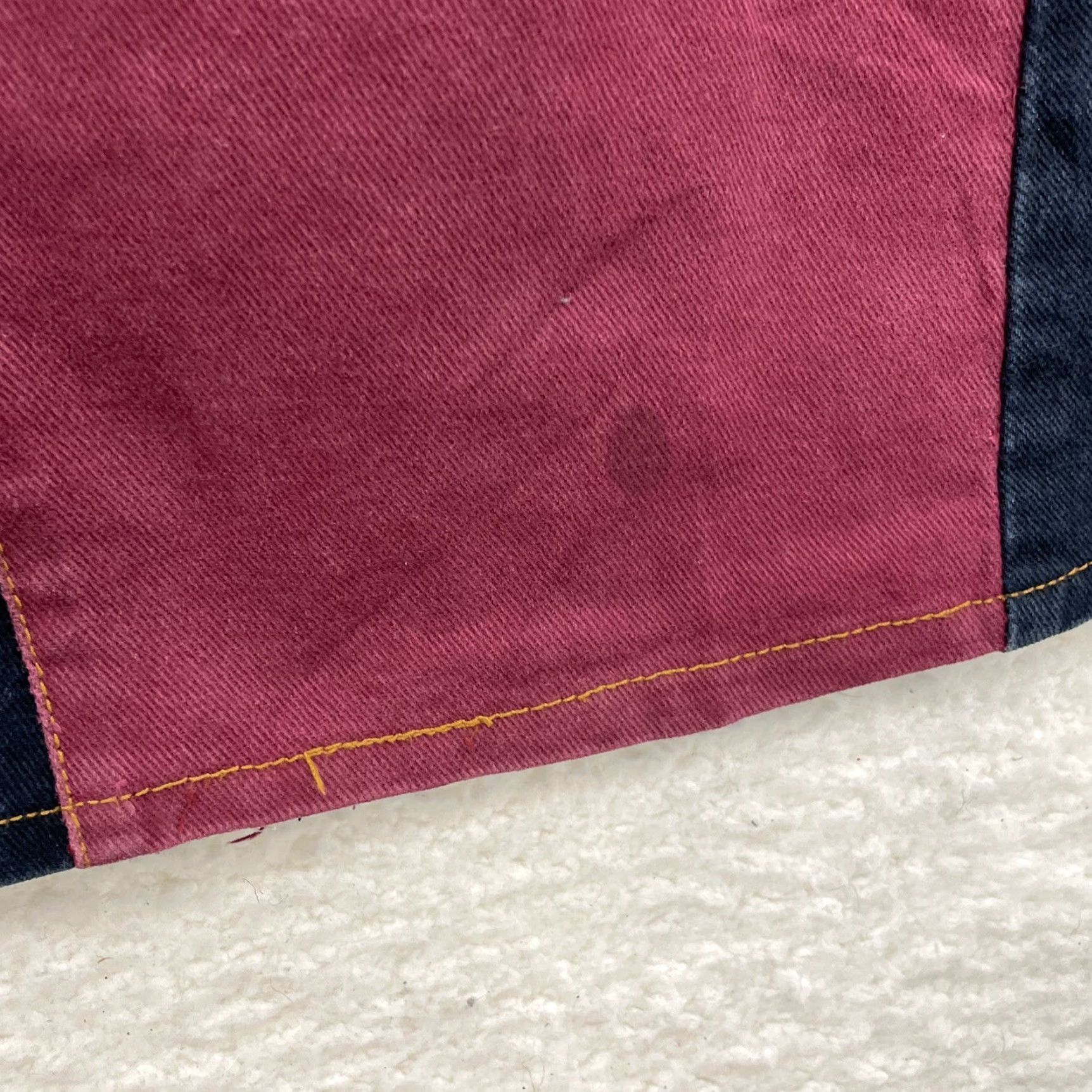 Bell VINTAGE Acquaverde Jeans 6 27 Short Red Denim High Waisted 70s Western Bell Bottoms Flare Womens Mens Girls Size 28" / US 6 / IT 42 - 7 Thumbnail