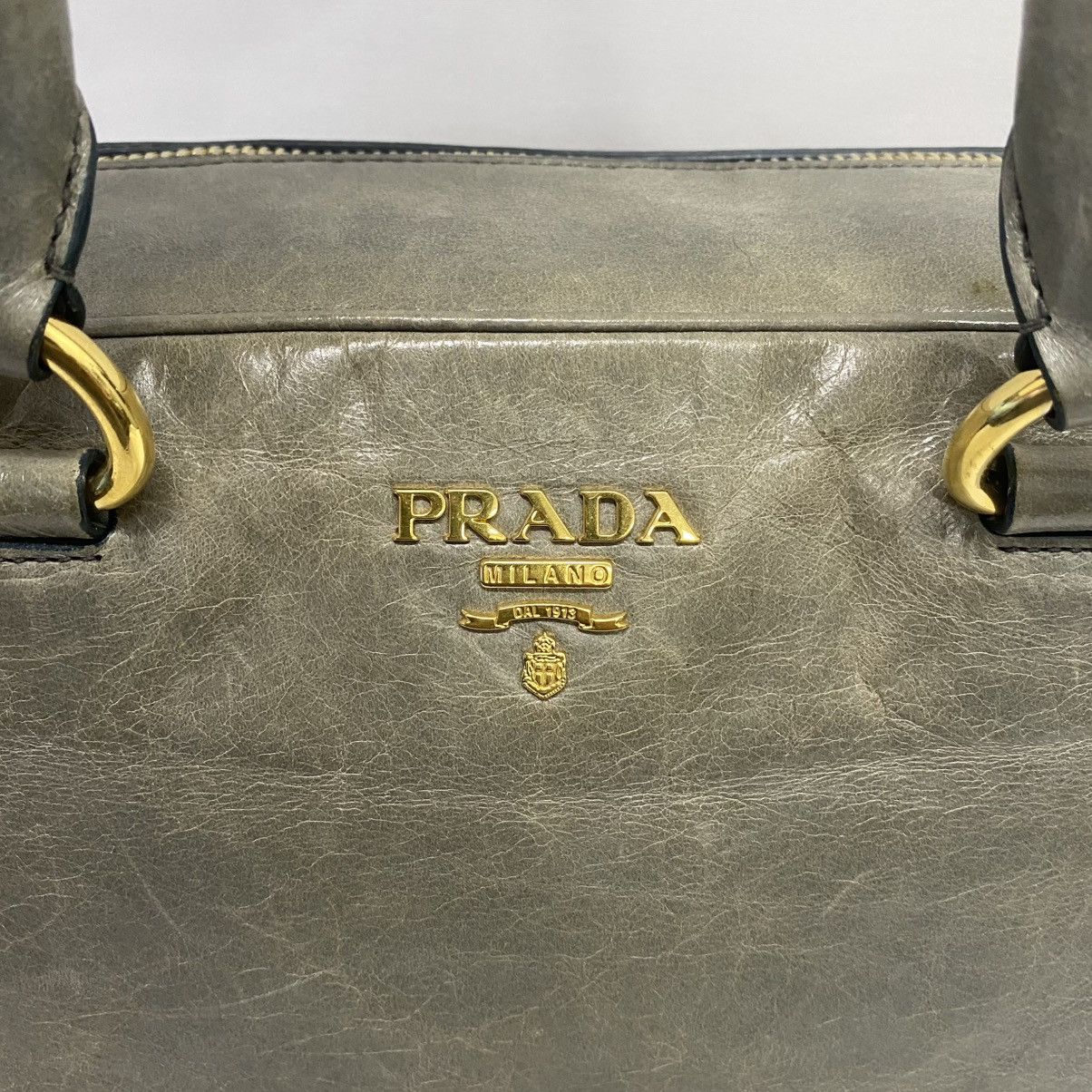 Prada ‼️LASTDROP‼️ PRADA GREY VITELLO SHINE BOULETTO BAG 2 WAY Size ONE SIZE - 12 Thumbnail