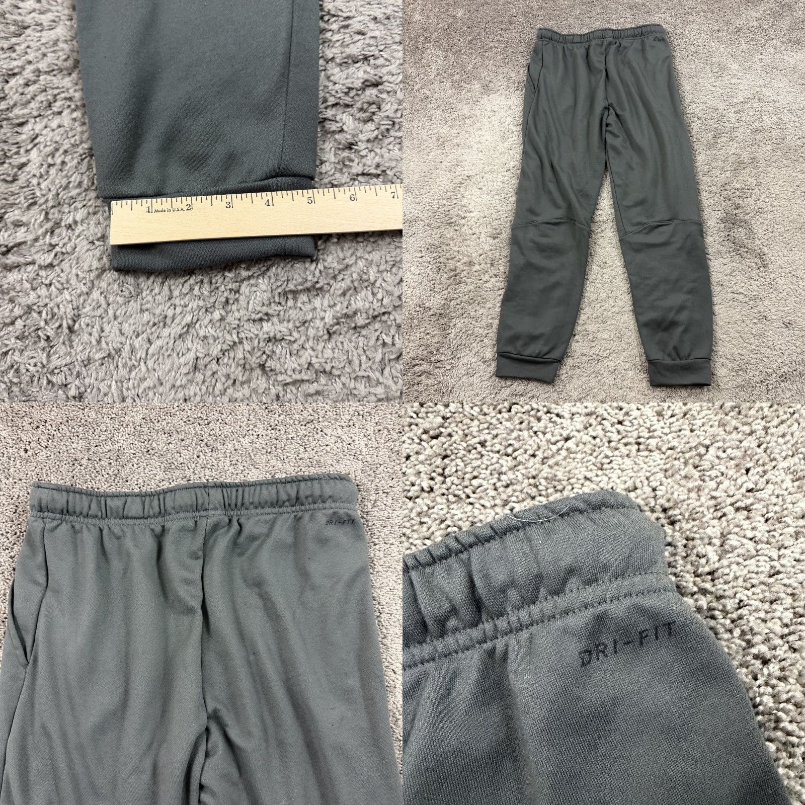 Nike Nike Sweatpants Mens L Gray Dri-Fit Fleece Pockets Drawstring Breathable Gym Tapered Inseam 29" Regular Fit Pants Sports Size US 32 / EU 48 - 8 Thumbnail