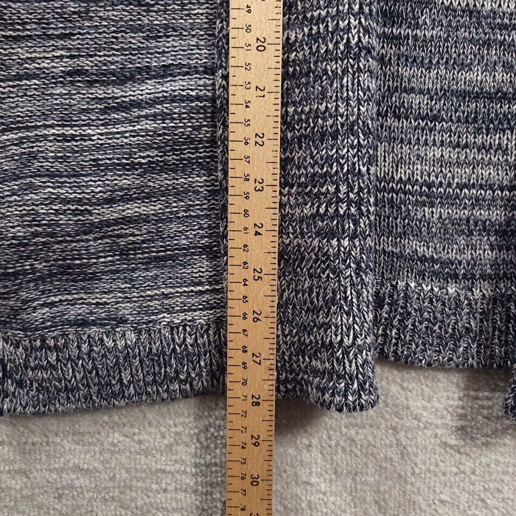 Tommy Hilfiger Tommy Hilfiger Sweater Cardigan Womens M/L Blue Gray Open Front 3/4 Sleeve Heavyweight Knit Size M / US 6-8 / IT 42-44 - 6 Thumbnail