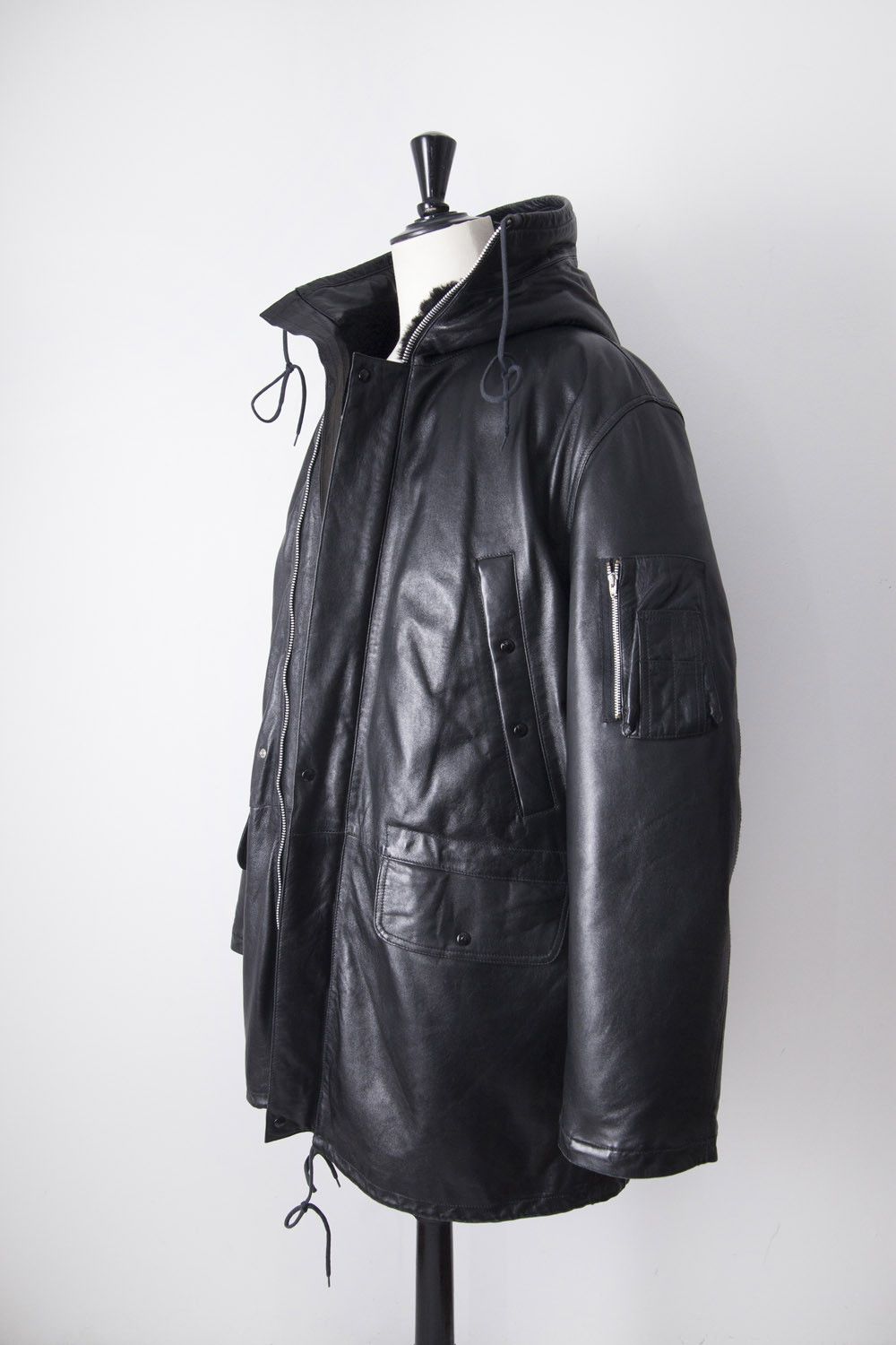 Helmut Lang AW98 leather puffer N-3B parka Size US M / EU 48-50 / 2 - 5 Thumbnail