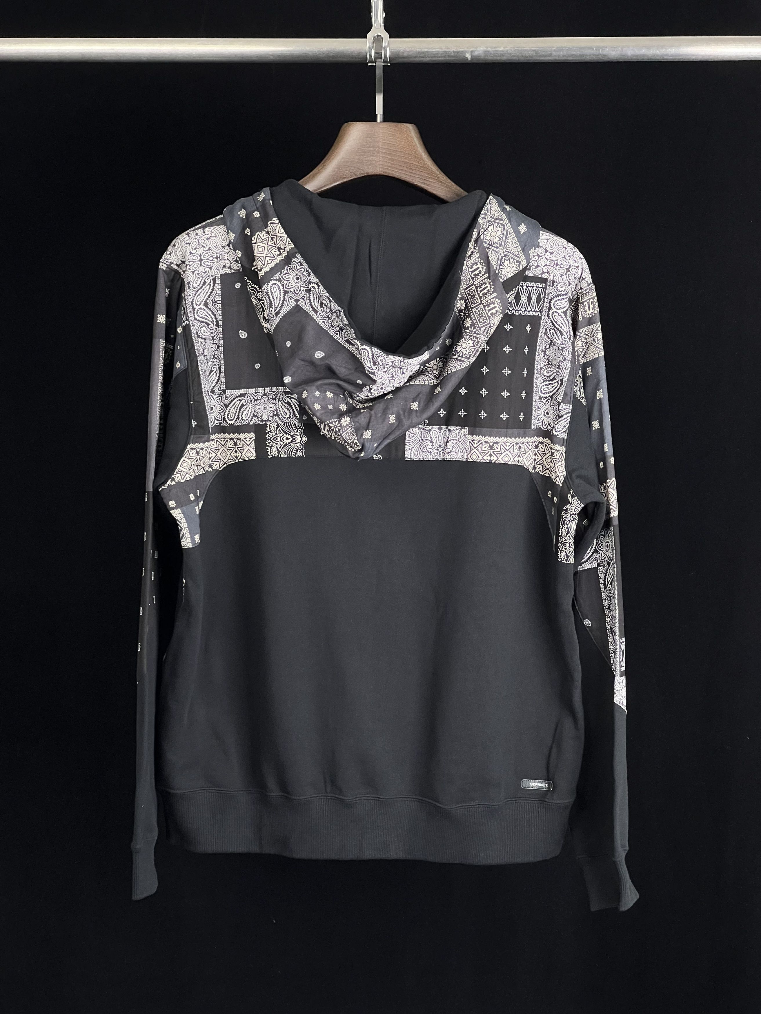 Sophnet. Brand New Bandana Chest Panel Zip Up Hoodie Black XL Size US XL / EU 56 / 4 - 8 Thumbnail