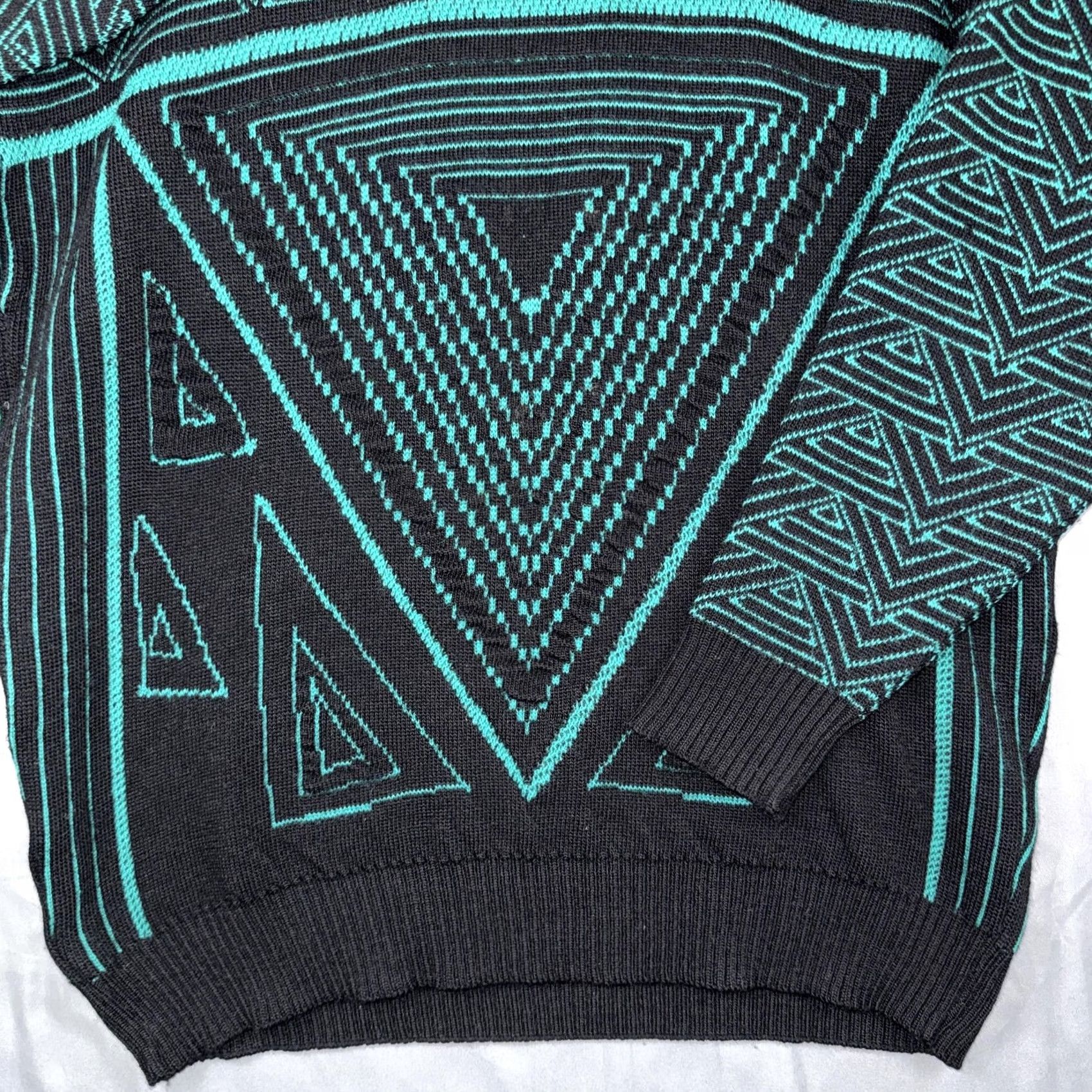 Vintage Kalaroo Sweater Mens L Black Wool Geometric Knit Crewneck Pullover Australia Size US L / EU 52-54 / 3 - 4 Thumbnail