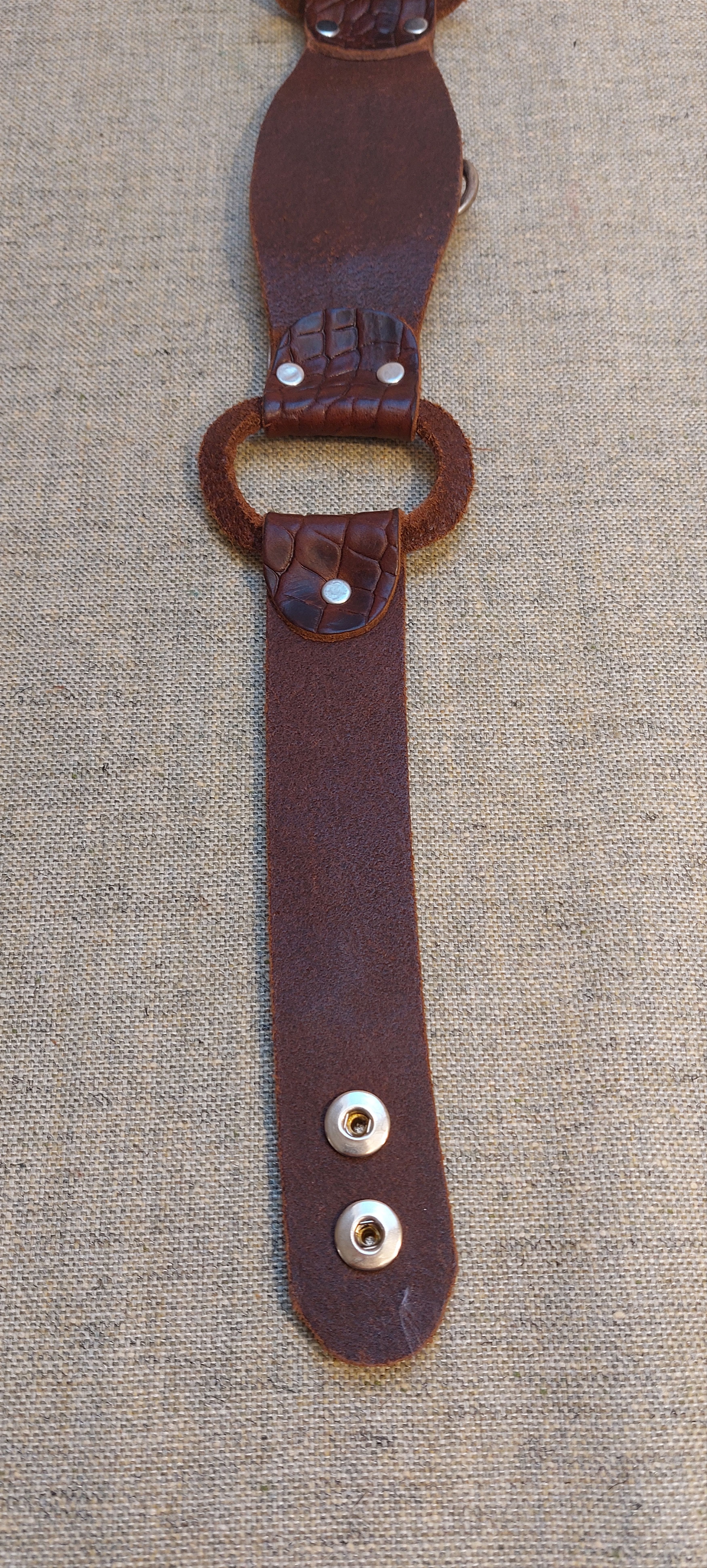 Vintage Vintage Western Leather Belt w/ Metal Rosette Accents Size ONE SIZE - 5 Thumbnail