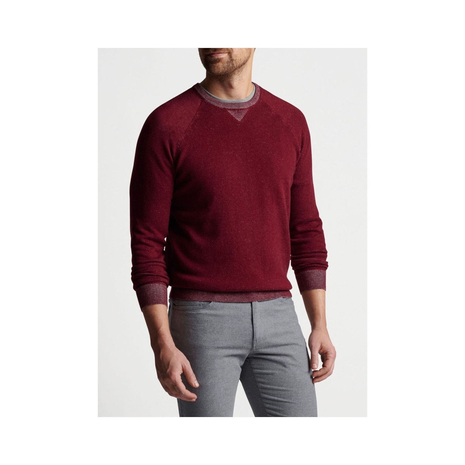 Peter Millar Peter Millar Hartford Crewneck M Claret Cotton Merino $230 Size US M / EU 48-50 / 2 - 3 Thumbnail
