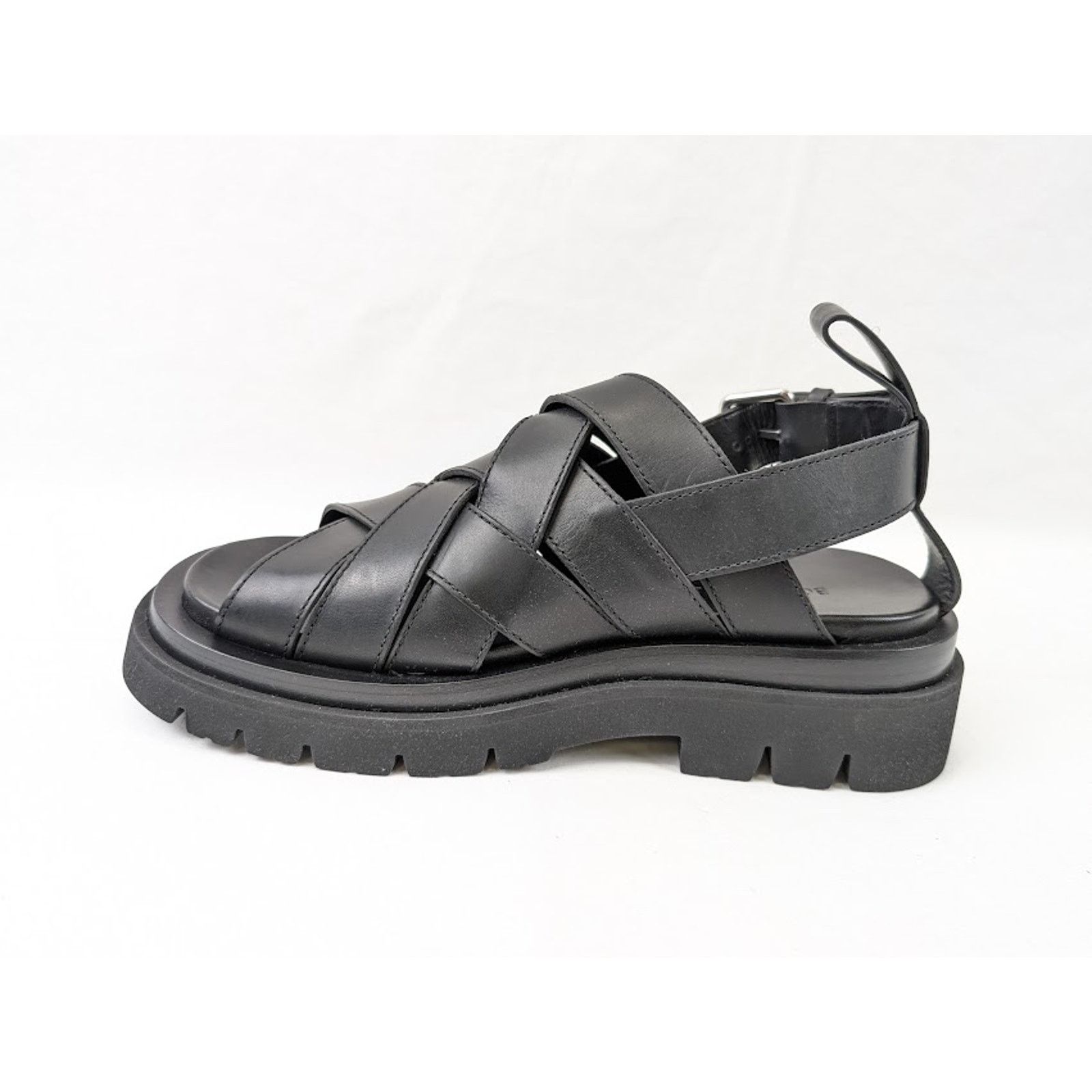 Bottega Veneta o1rshd1 Lug Sandal Military Calf in Black Size US 9 / EU 42 - 7 Thumbnail