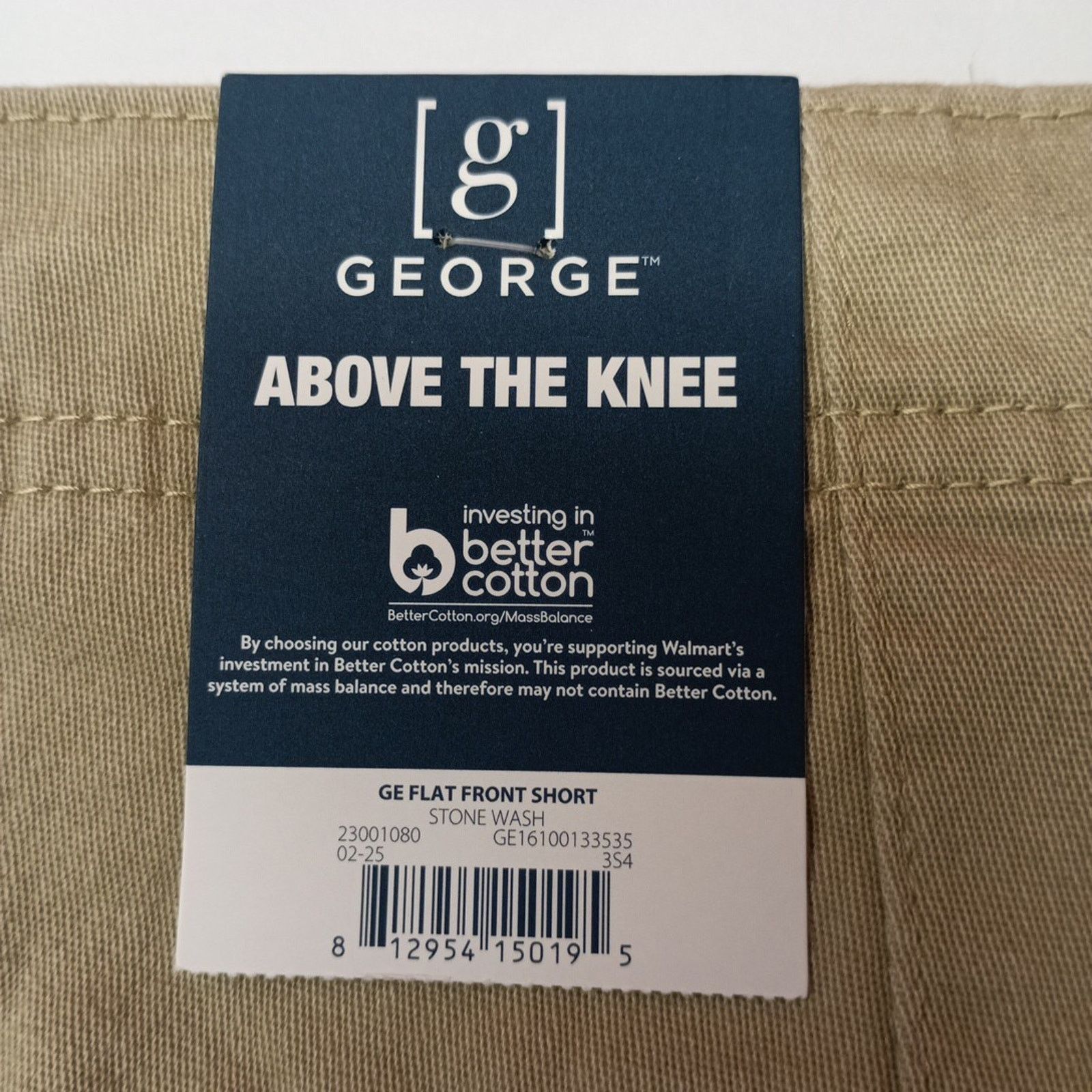 George George Twill Shorts Men's Size 42 Beige Flat Front 9" Inseam Size US 42 / EU 58 - 5 Thumbnail