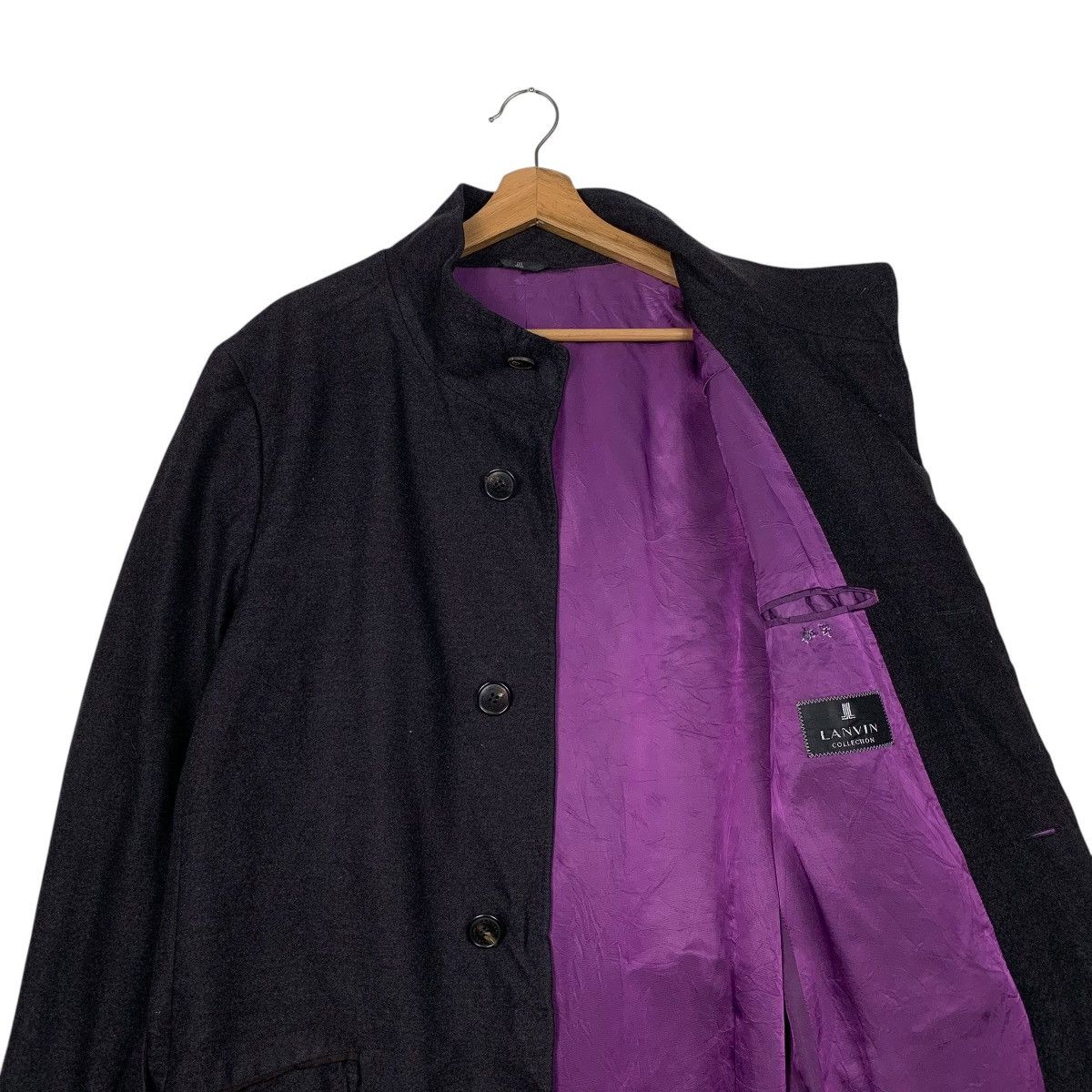 Lanvin Lanvin Black Wool Coat Size US L / EU 52-54 / 3 - 11 Thumbnail
