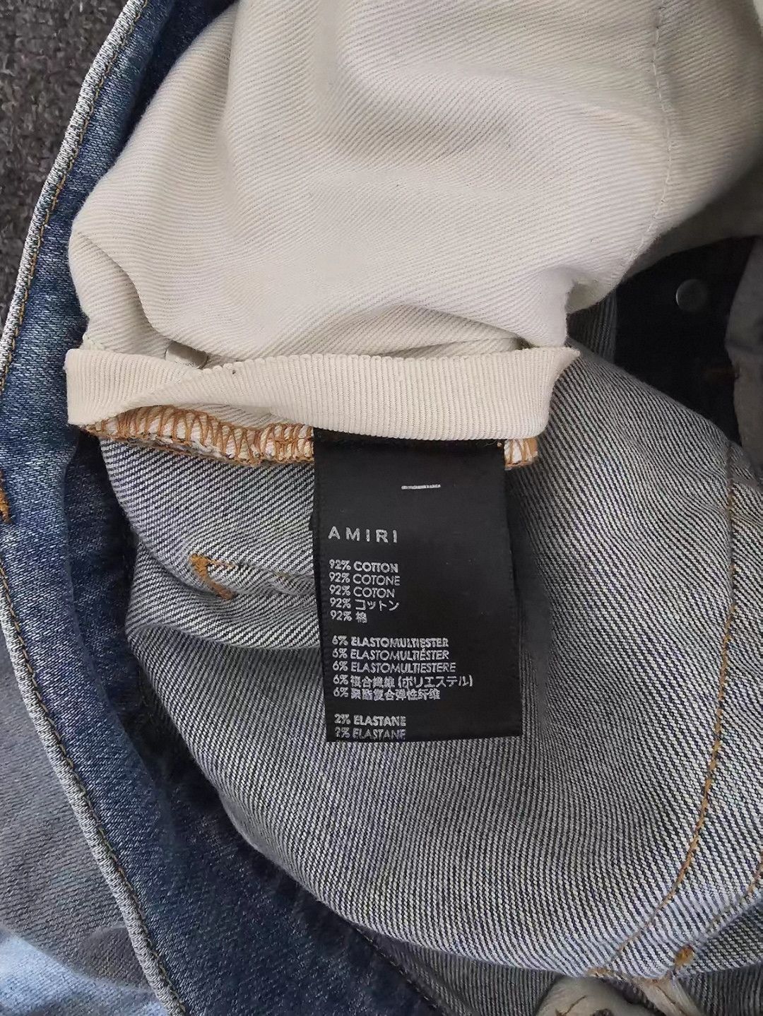 Amiri Blue Distressed Denim Jeans Size 32 Size US 32 / EU 48 - 6 Thumbnail