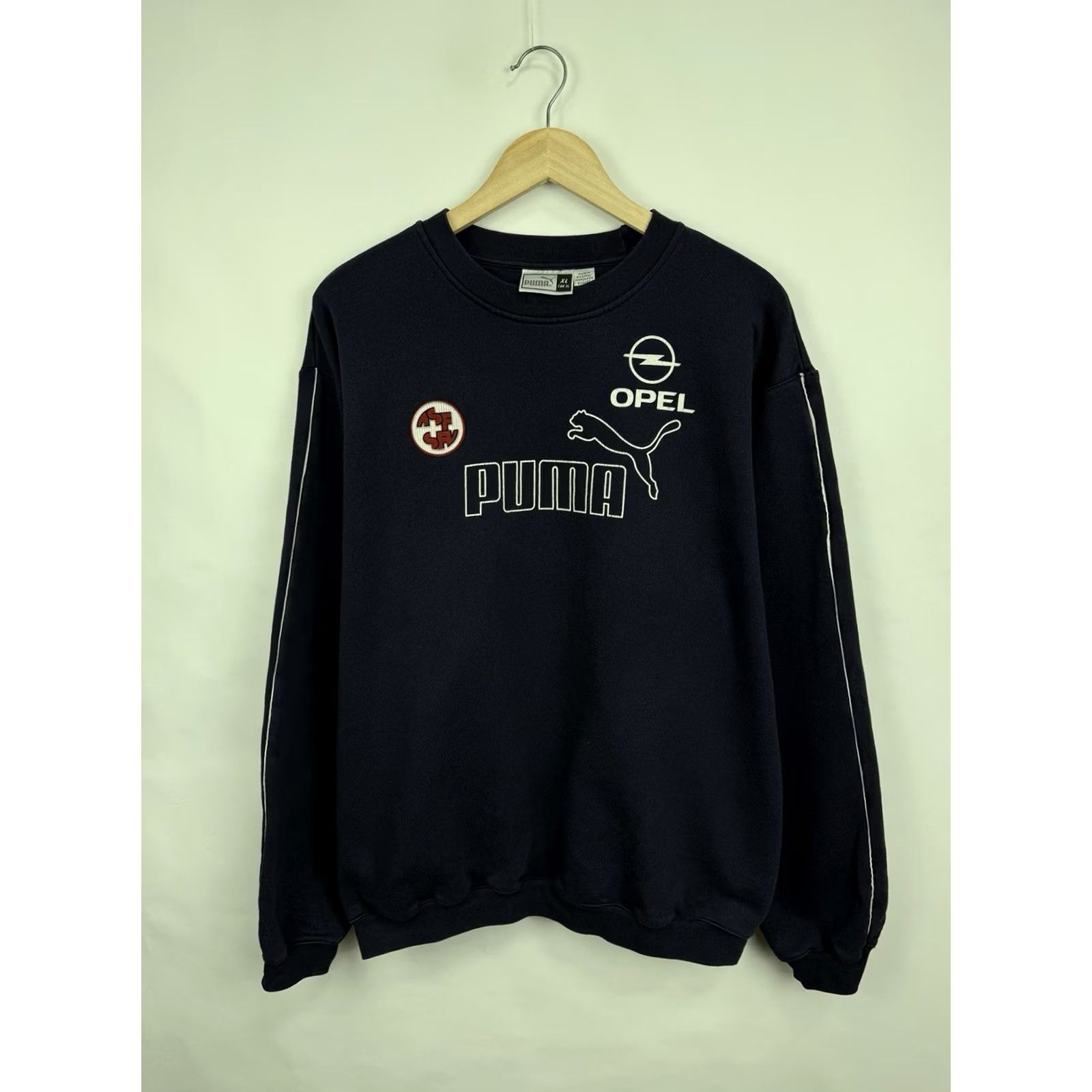 Puma VINTAGE Puma Switzerland Opel Suisse Soccer Sweatshirt XL Men Dark Blue 90s Pullover Size US XL / EU 56 / 4 - 3 Thumbnail