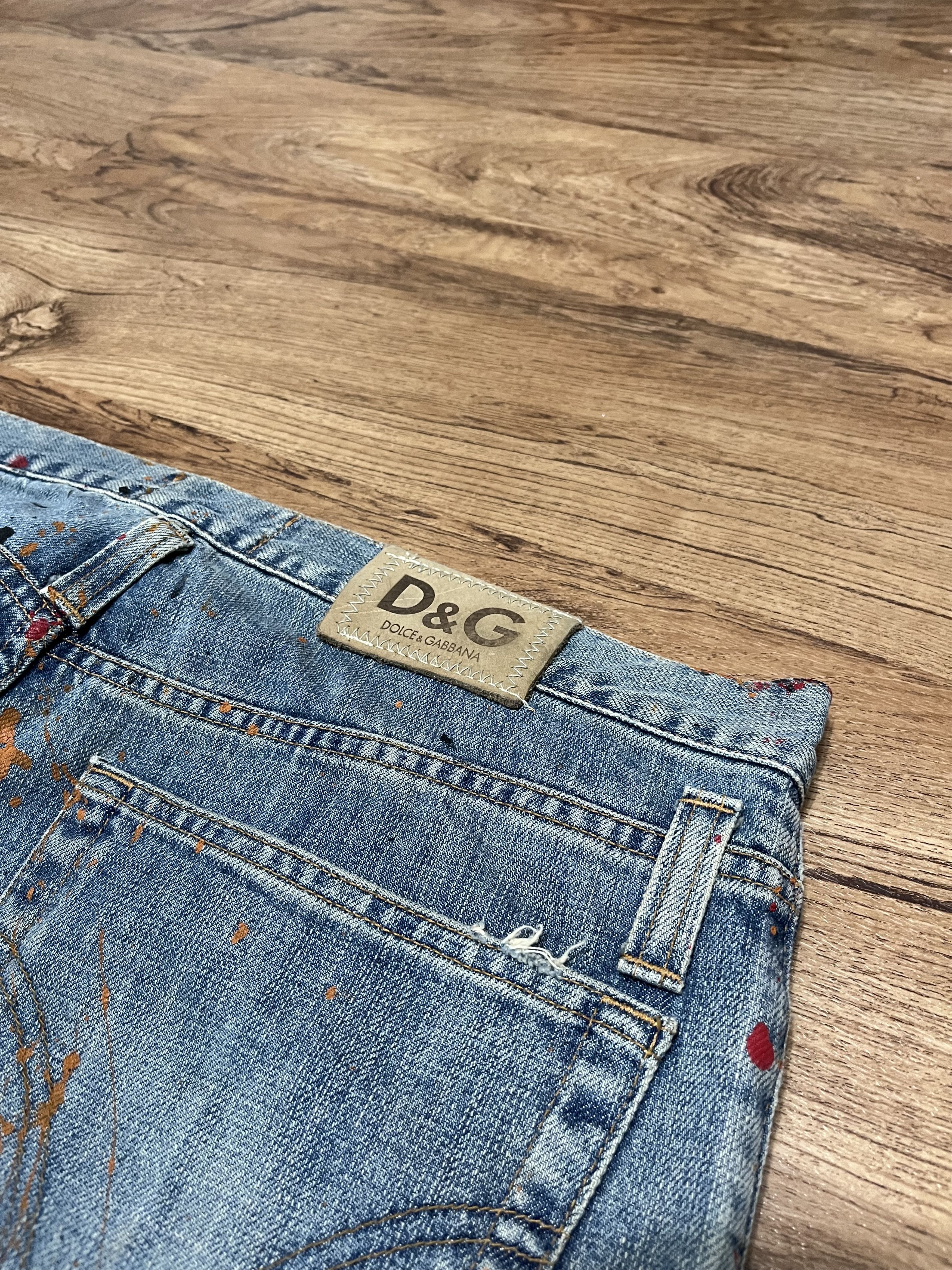Dolce & Gabbana Vintage Dolce & Gabbana Bootcut Paint Splatter Jeans Size US 35 - 5 Thumbnail