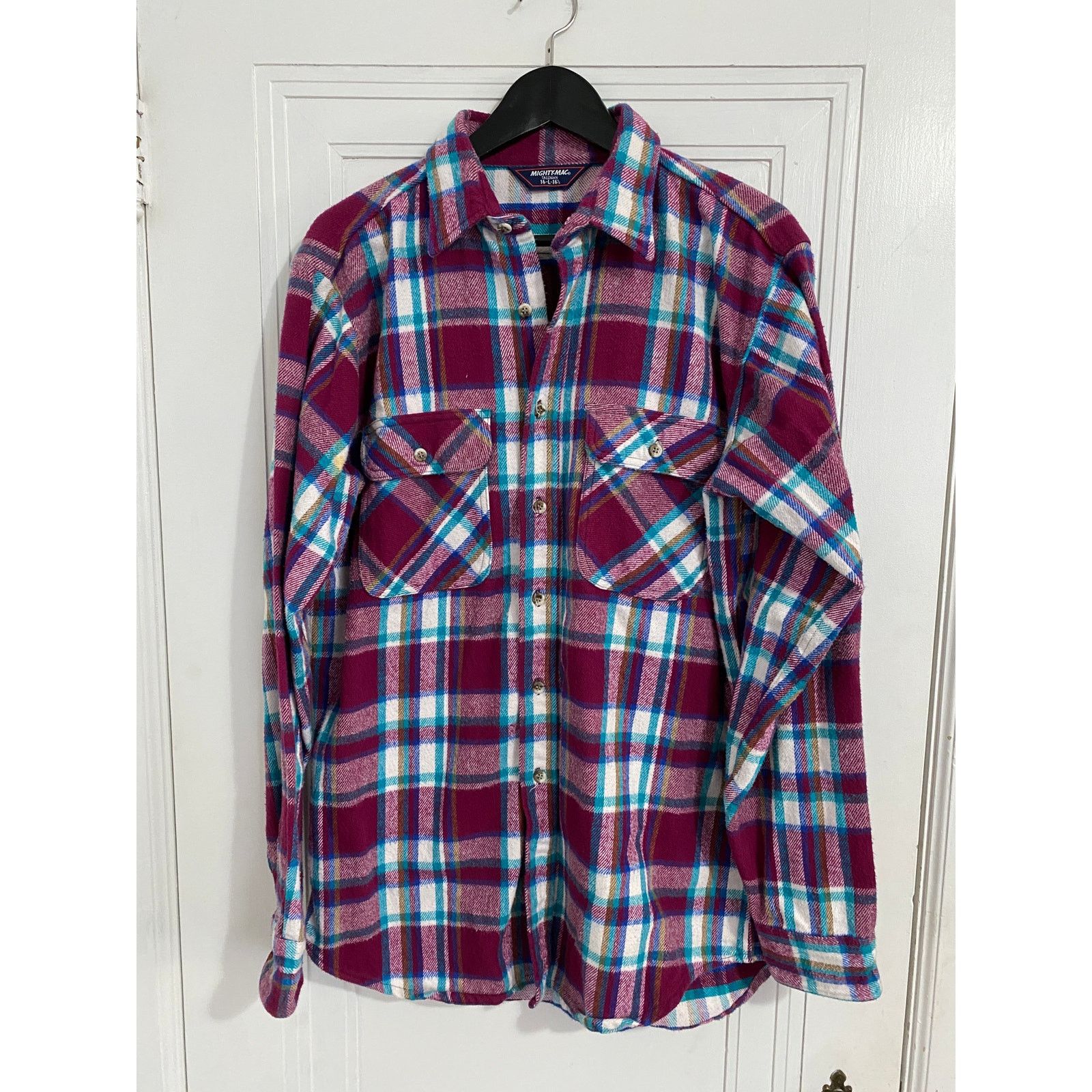 Other Retro Mighty Mac Tallman Flannel Shirt Men's Size L 16-16.5 Size US L / EU 52-54 / 3 - 1 Thumbnail