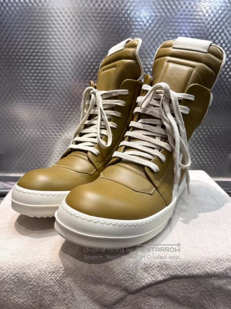 Rick Owens Rick Owens Geobasket leather sneakers with zipper detail| Size US 7 / EU 40 - 1 Thumbnail