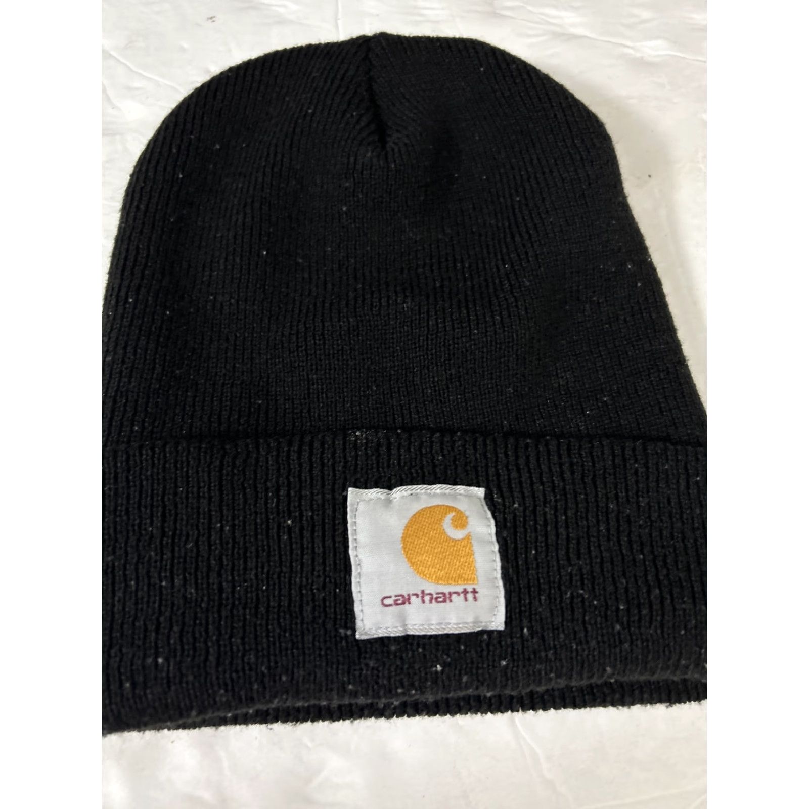 Carhartt Carhartt Beanie Hat Unisex Adults One Size Black Knit Acrylic Stretch Breathable Solid Logo Fall Winter 2010s Men Women Cap Watchman Size ONE SIZE - 3 Thumbnail