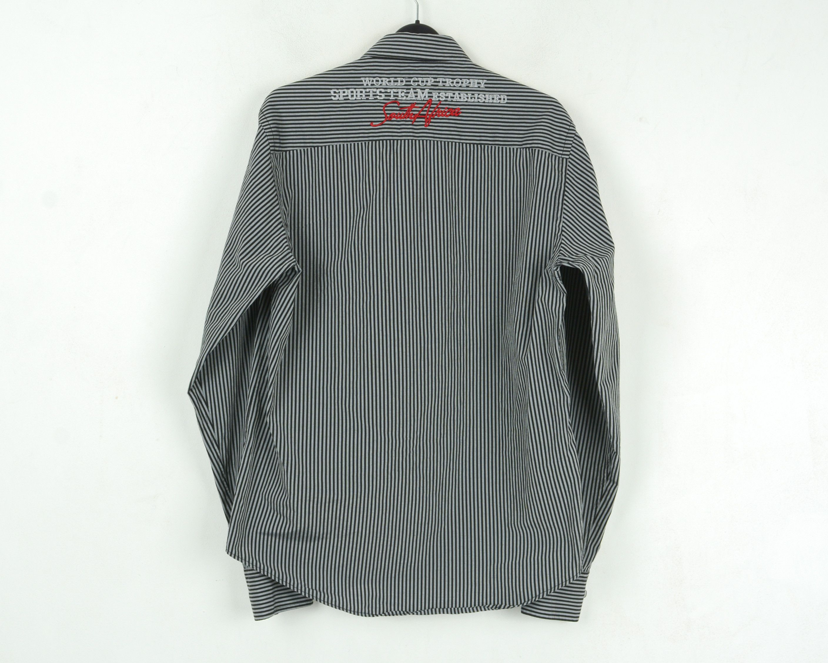 Camp David Shirt M Pinstriped Embroided Long Sleeve Grey Casual Top Size US M / EU 48-50 / 2 - 6 Thumbnail