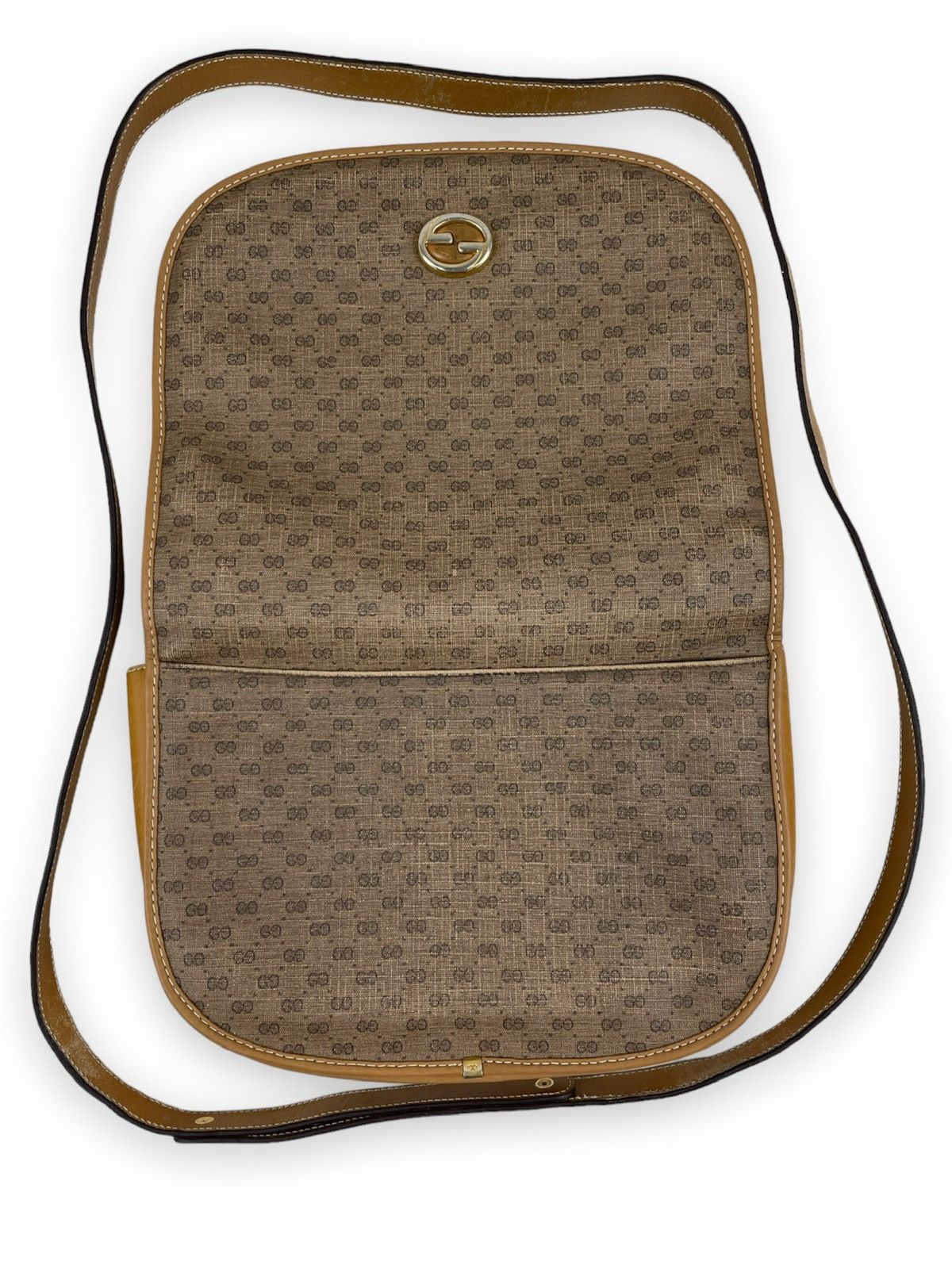 Designer × Gucci × Paolo Gucci RARE VTG 60's Supreme GG Monogram Guccissima Leather Cross-body Shoulder Bag Size ONE SIZE - 8 Thumbnail