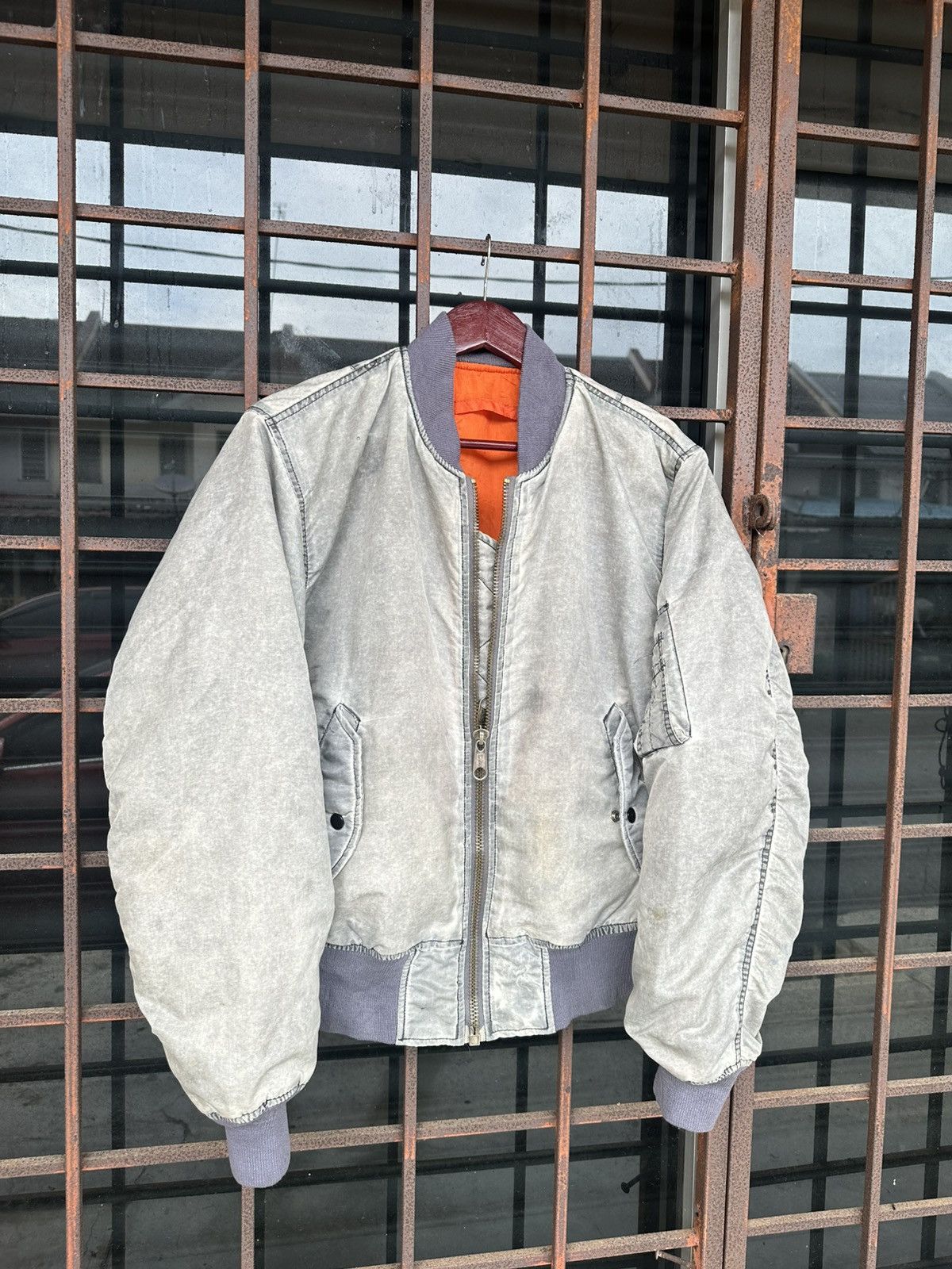 Vintage 🪖Vintage Faded MA-1 Man Intermediate Bomber Jacket Size US M / EU 48-50 / 2 - 3 Thumbnail