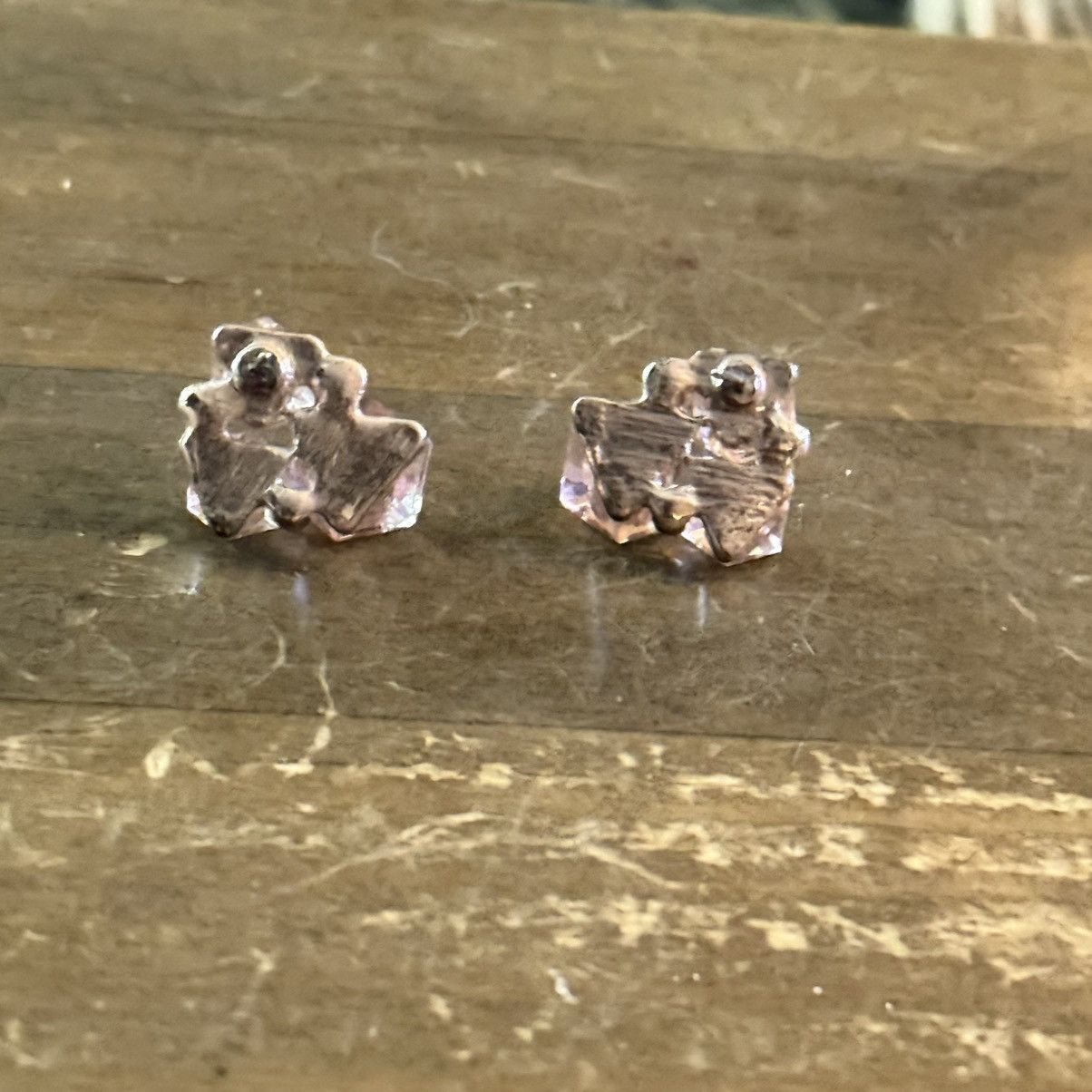 Other Champagne square crystal cube cluster stud earrings Size ONE SIZE - 3 Thumbnail