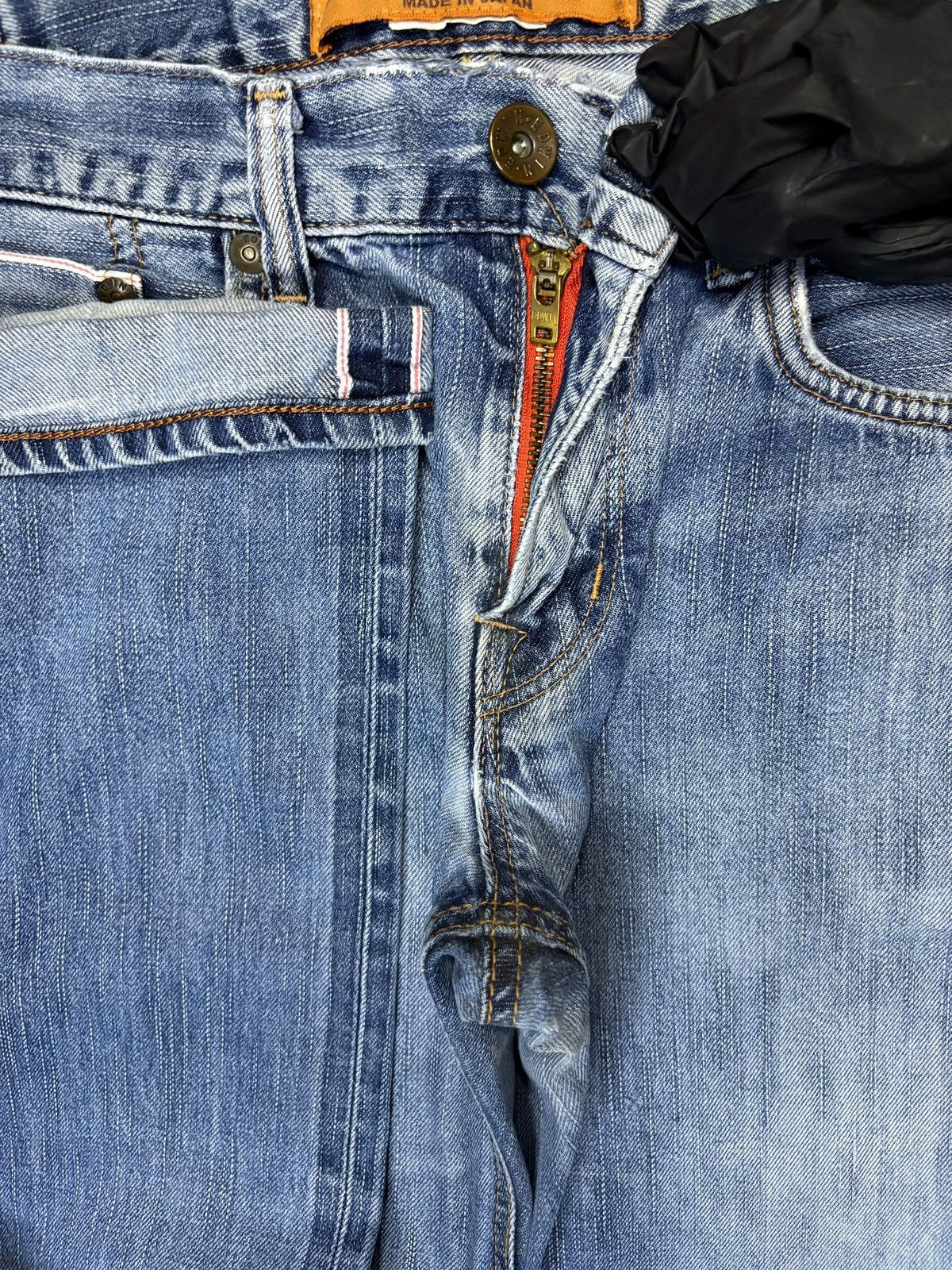 Edwin × Japanese Brand Vintage Japanese Edwin Selvage Buckle Back Slim Jeans Size US 32 / EU 48 - 4 Thumbnail