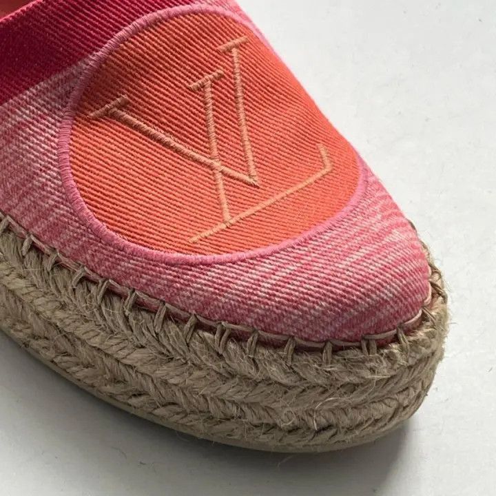 Louis Vuitton Louis Vuitton Pink Canvas Fisherman Shoes -2508 Size US 5 / EU 37 - 6 Thumbnail