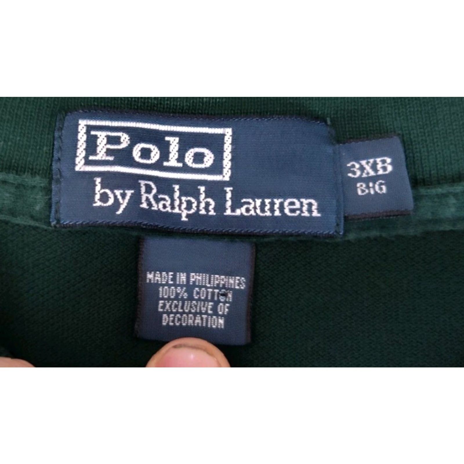 Polo Ralph Lauren VINTAGE Polo Ralph Lauren Green Rugby Shirt W/ Purple Pony Men's Big Size 3XB Size US XXL / EU 58 / 5 - 6 Thumbnail