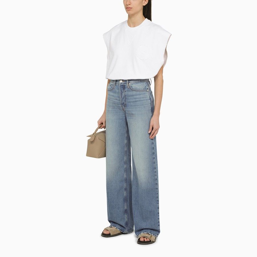 Frame o1d2blof0824 Wide-Leg Jeans in Light Blue Size 30" / US 8 / IT 44 - 2 Thumbnail