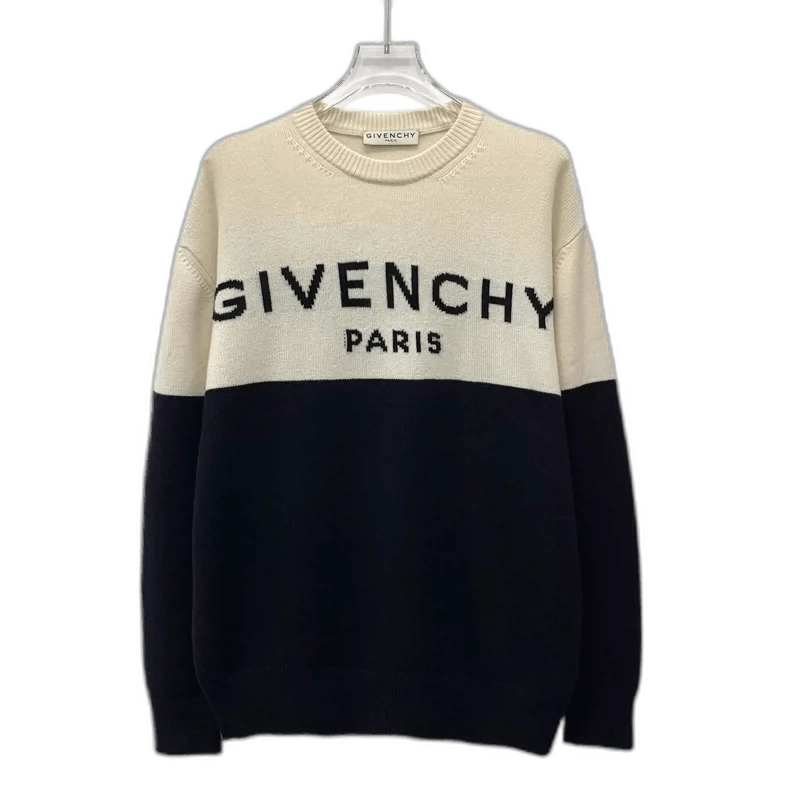 Givenchy Givenchy Color Block Logo Knit Sweater Size US XS / EU 42 / 0 - 1 Thumbnail