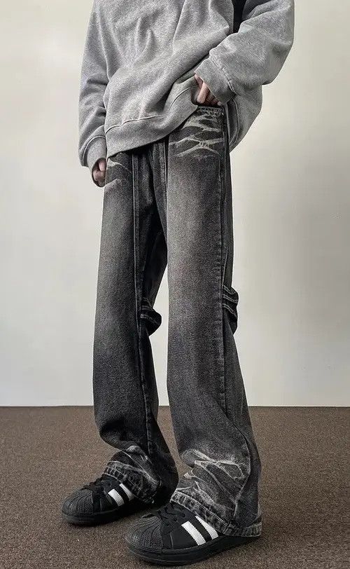 Jean Tie Dye Straight Leg Jeans Size US 34 / EU 50 - 4 Thumbnail