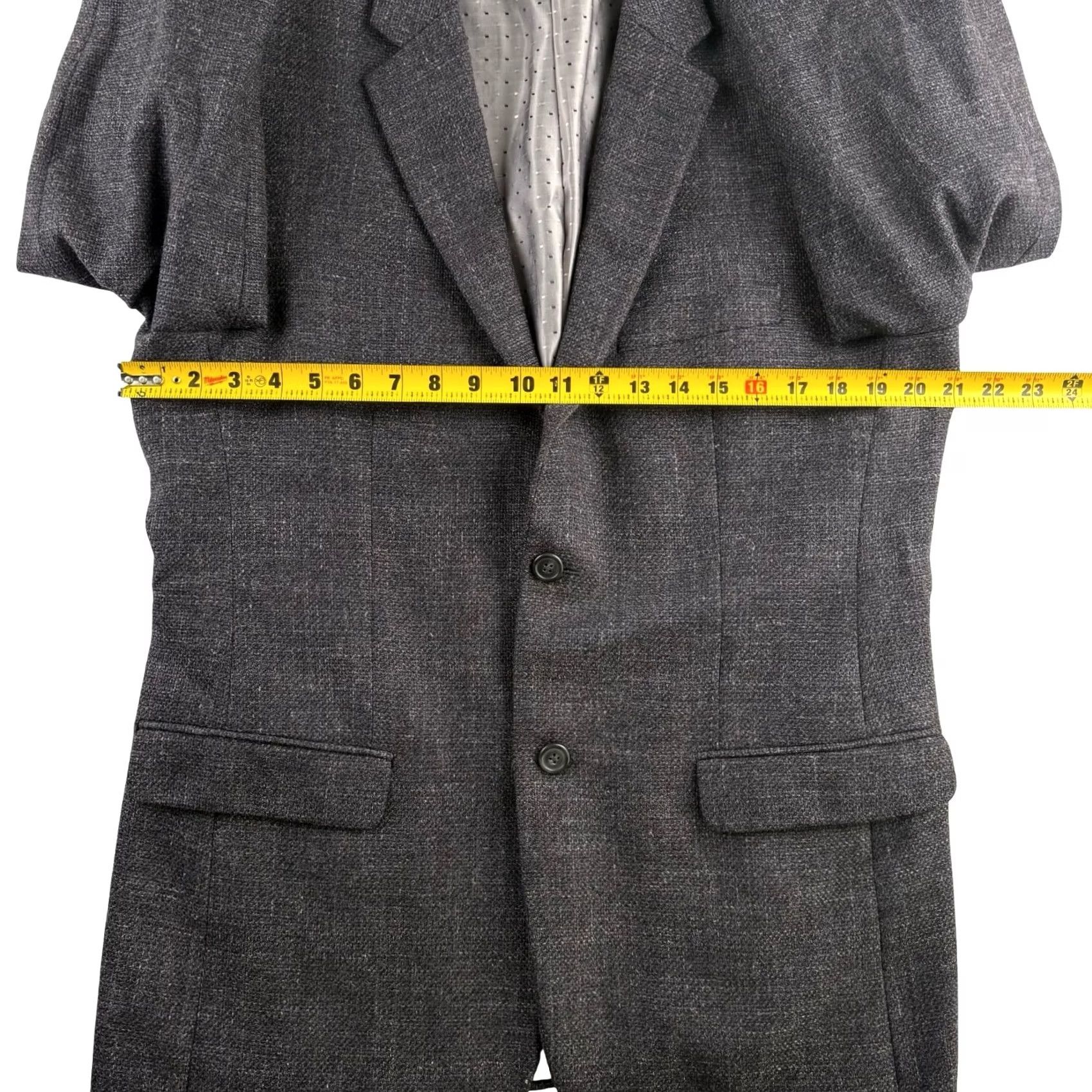 Vintage Ibiza Blazer Jacket Gray Wool Tweed 40R Men’s Two-Button Double-Vented Vintage? No Size 40R - 6 Thumbnail