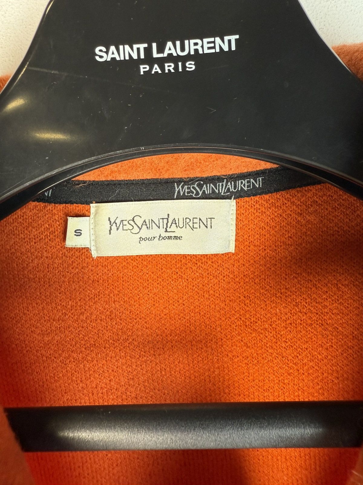 Yves Saint Laurent Wool YSL Sweatshirt 1/4 Quarter Zip Orange Soft Sweater 90s Size US S / EU 44-46 / 1 - 5 Thumbnail