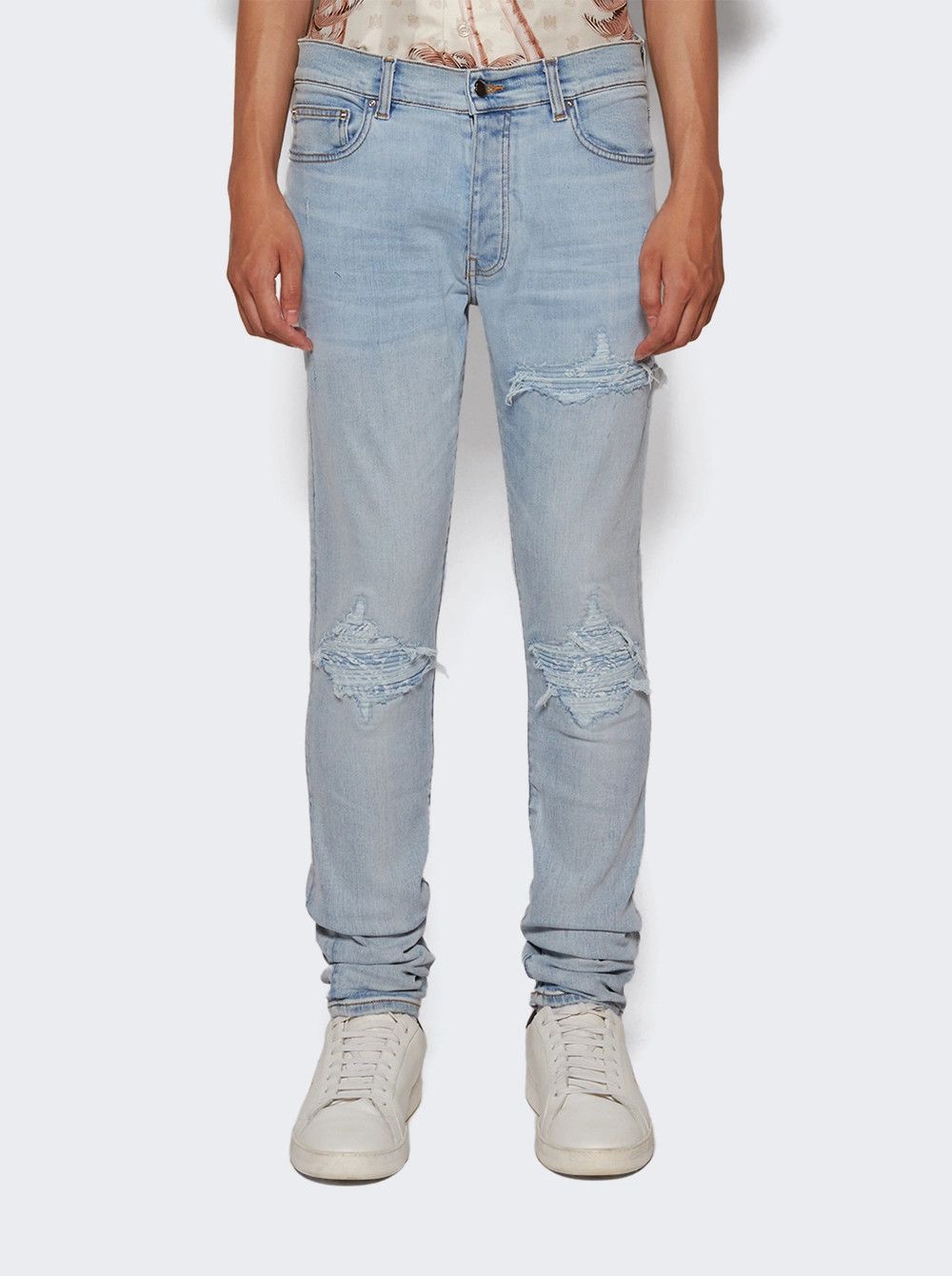 Amiri o1s1wg110725 MX1 Bandana Jacquard Jeans in Blue Size US 32 / EU 48 - 3 Thumbnail