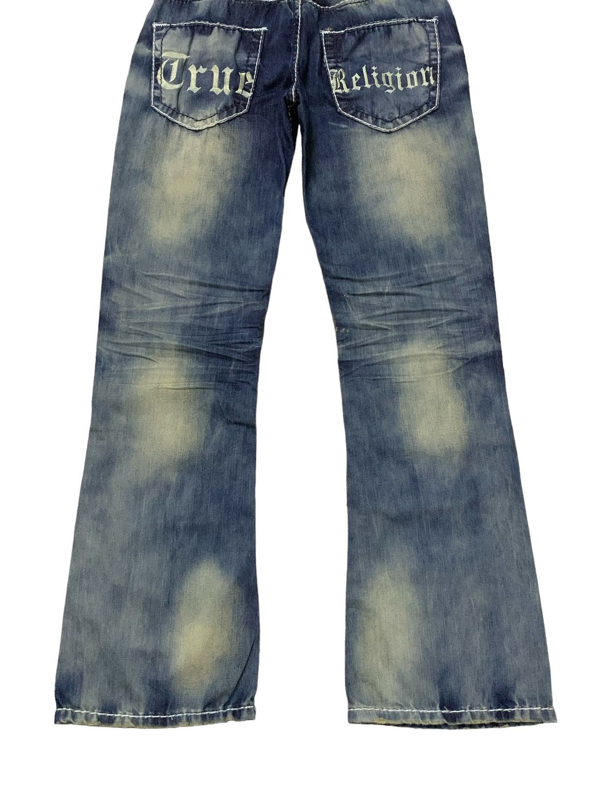 True Religion True Religion Billy Giant Big T Stitch Enzyme Flared Jeans Size US 30 / EU 46 - 11 Thumbnail