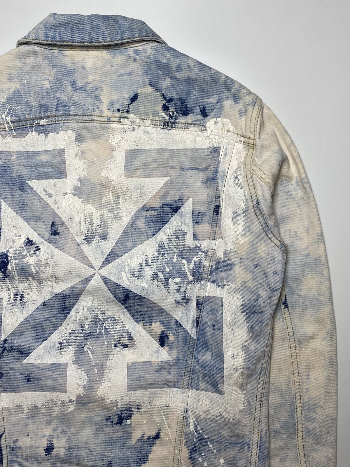 Off-White Off White - Extreme Bleached Arrows Denim Jacket Size US M / EU 48-50 / 2 - 4 Thumbnail
