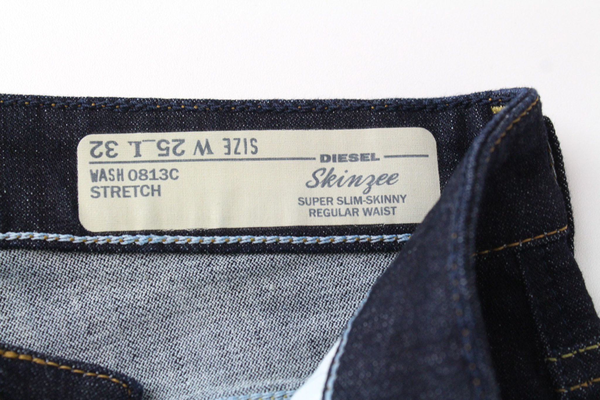 Diesel SKINZEE 0813C W25/L32 Blue Stretch Jeans 71335 Size 25" / US 0 / IT 36 - 5 Thumbnail
