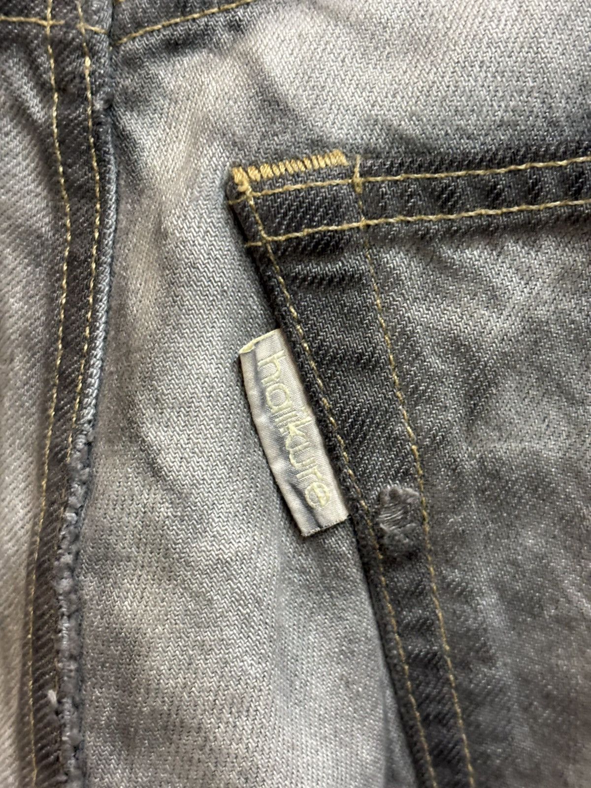Haikure Haikure California 1951 Old Black Denim Epoch 2 Jeans Size US 33 - 8 Thumbnail