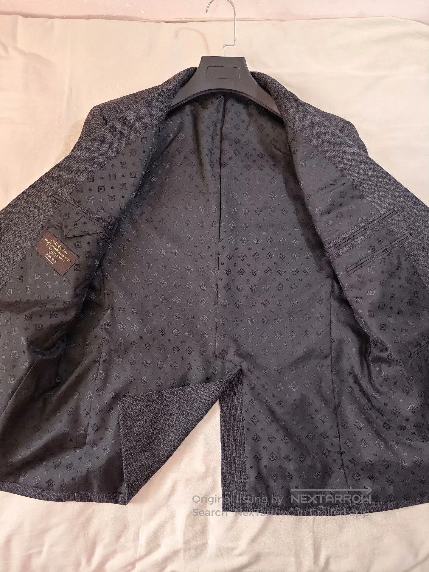 Japanese Brand Italian Custom Wool Suit with Stripes. Size US M / EU 48-50 / 2 - 6 Thumbnail