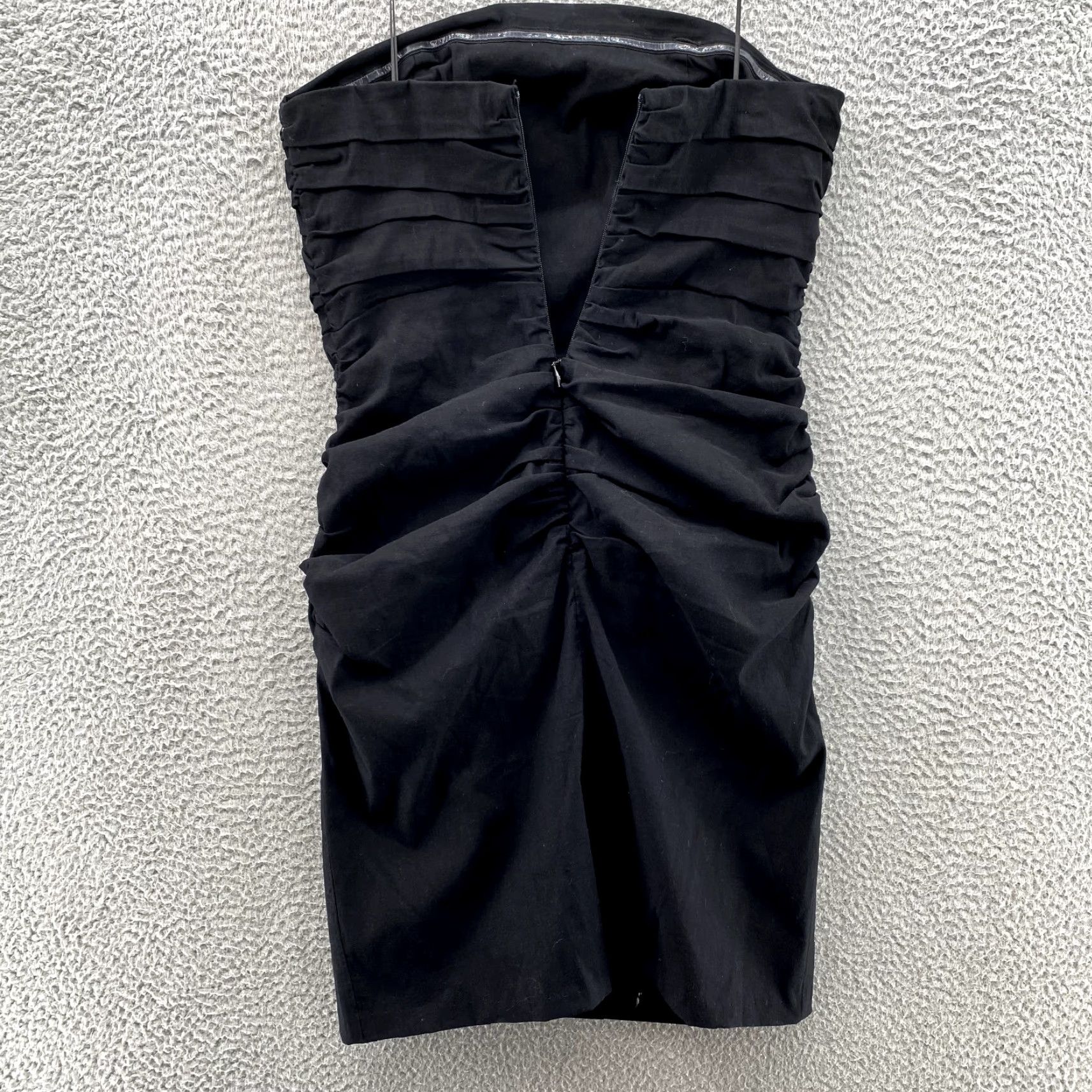 Anthropologie VINTAGE Anthropologie Dress Women's Large Black Mini Ruched Going Out Disco Goth Wedding Size L / US 10 / IT 46 - 7 Thumbnail
