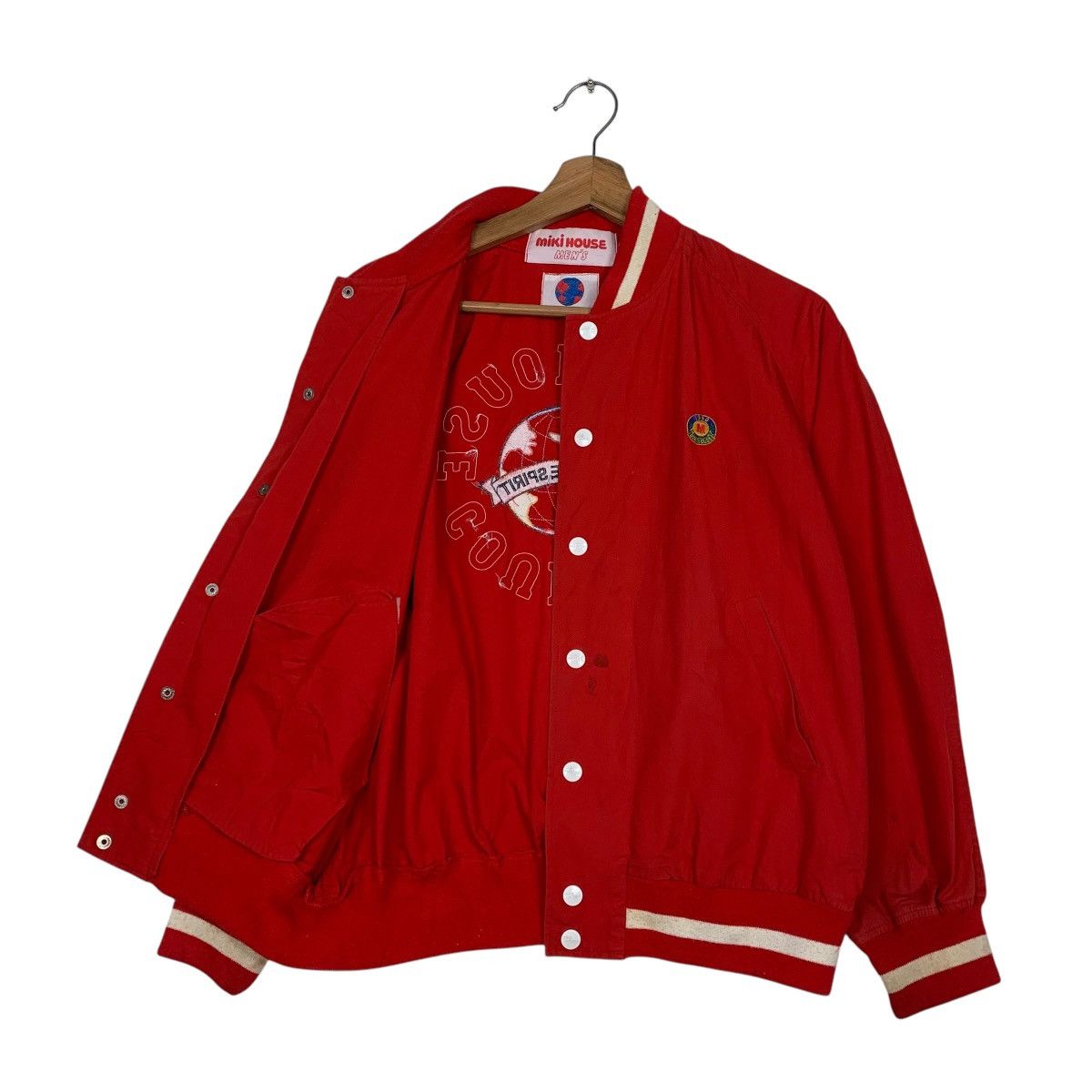 Japanese Brand Miki House Country Big Logo Varsity Jacket Size US M / EU 48-50 / 2 - 9 Thumbnail