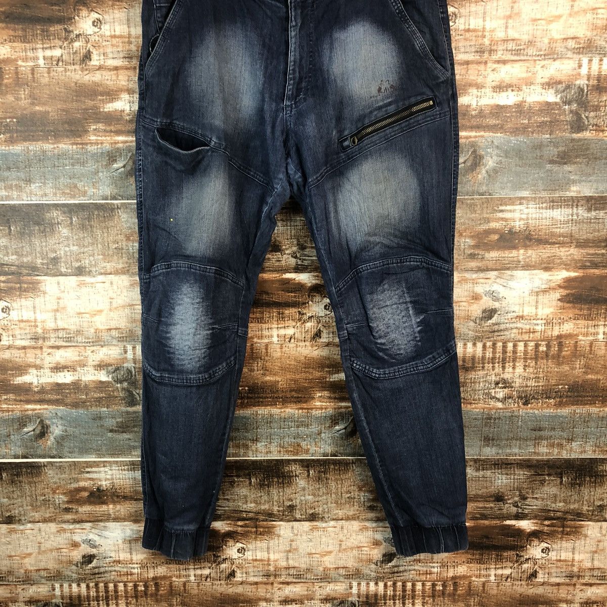 Japanese Brand Japanese Brand Blue Distressed Denim Pants #A2093 Size US 35 - 3 Thumbnail
