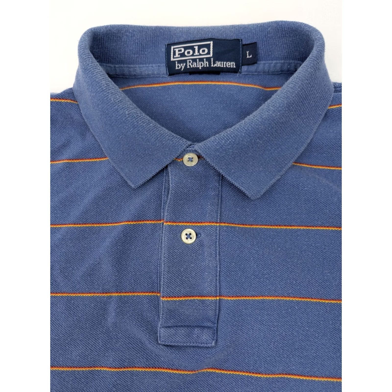 Polo Ralph Lauren Polo Ralph Lauren Polo Shirt Men L 100% Cotton Blue Collar Golf Polo Short Sleeve Vintage 90s Classic Preppy Pony Logo Vtg Size US L / EU 52-54 / 3 - 3 Thumbnail