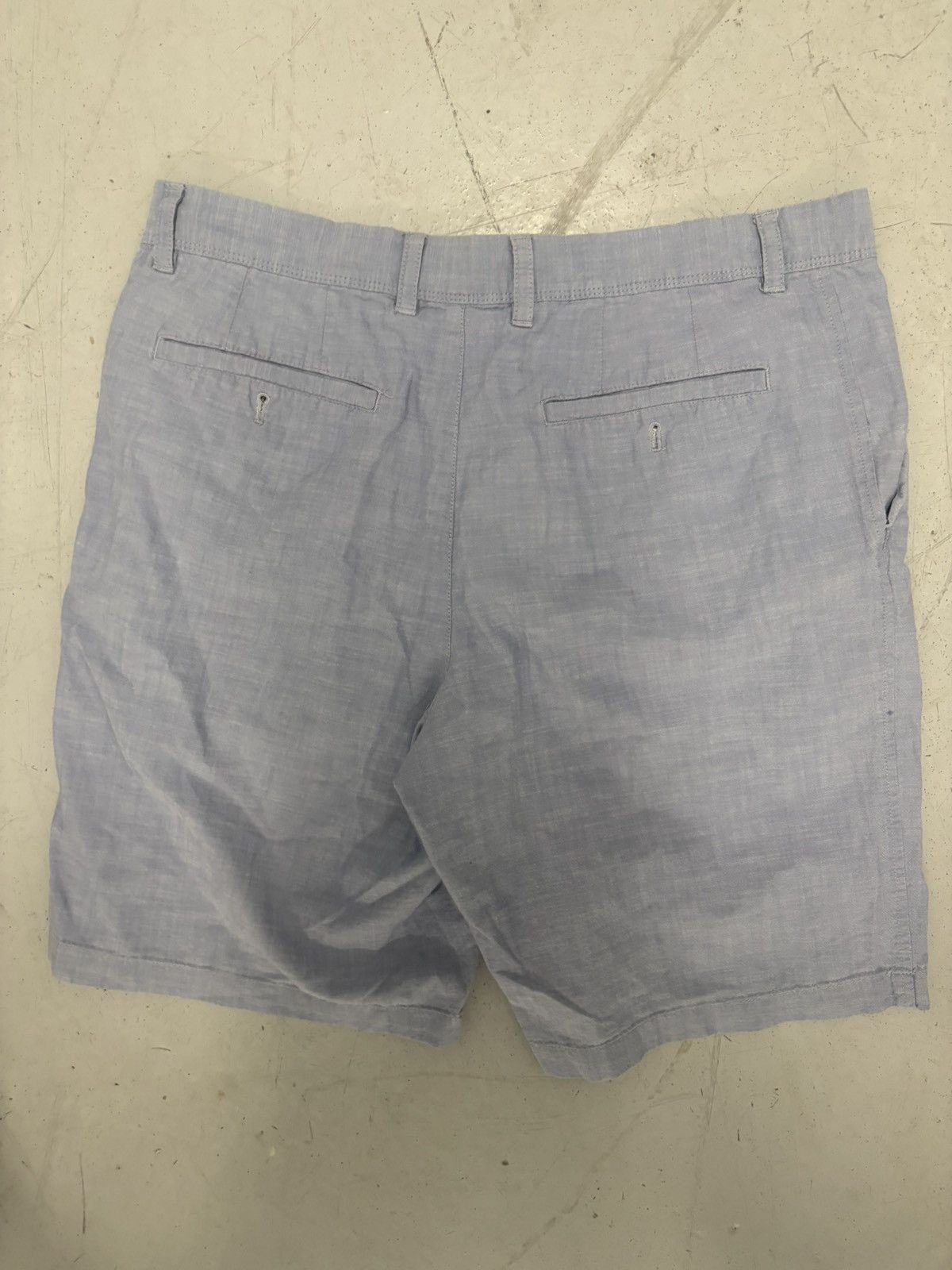 Van Heusen Van Heusen Men's Chino Shorts Light Blue Linen Flat Front Size US 36 / EU 52 - 8 Thumbnail